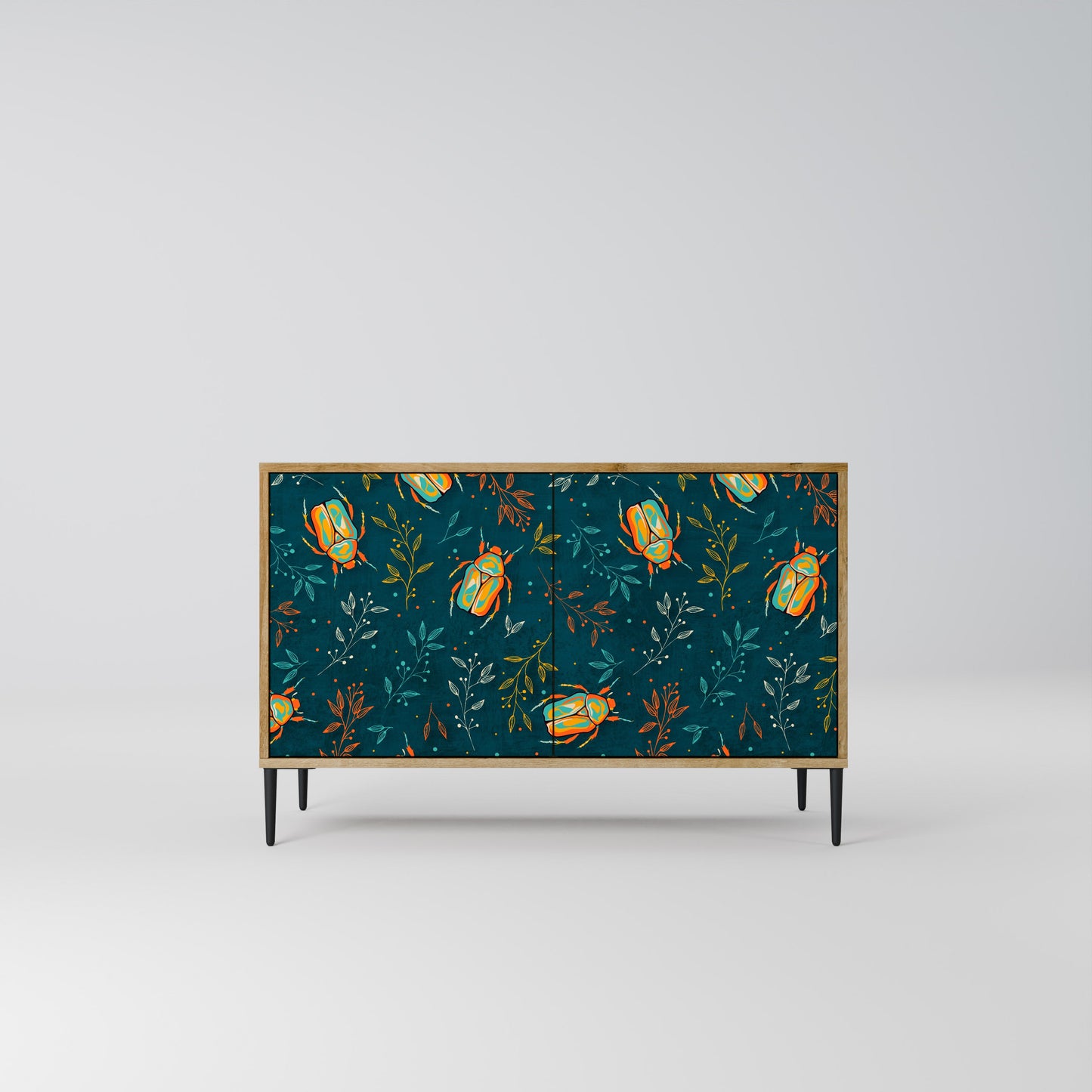 Credenza a 2 ante AUTUMN INSECTS in effetto rovere