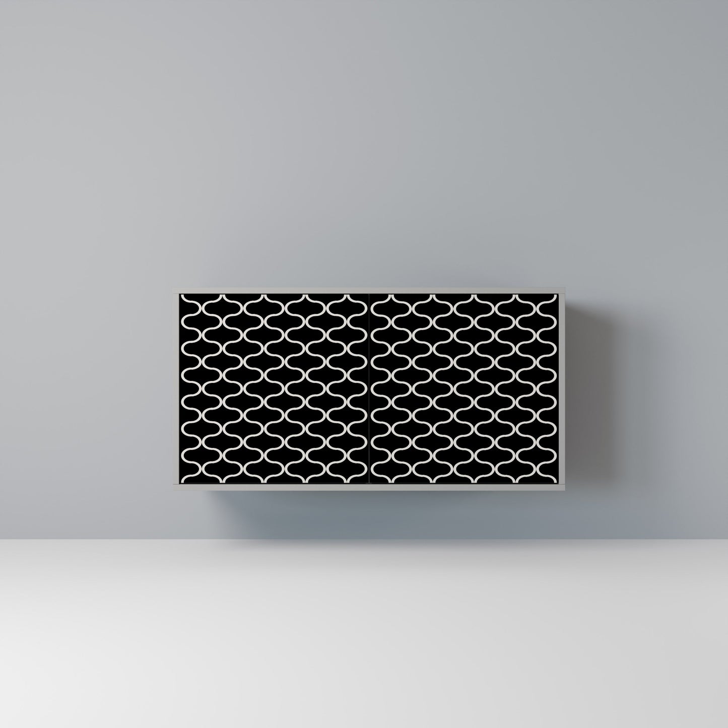 TESSELATED BLACKNESS 2-Door Sideboard in Grey Finish