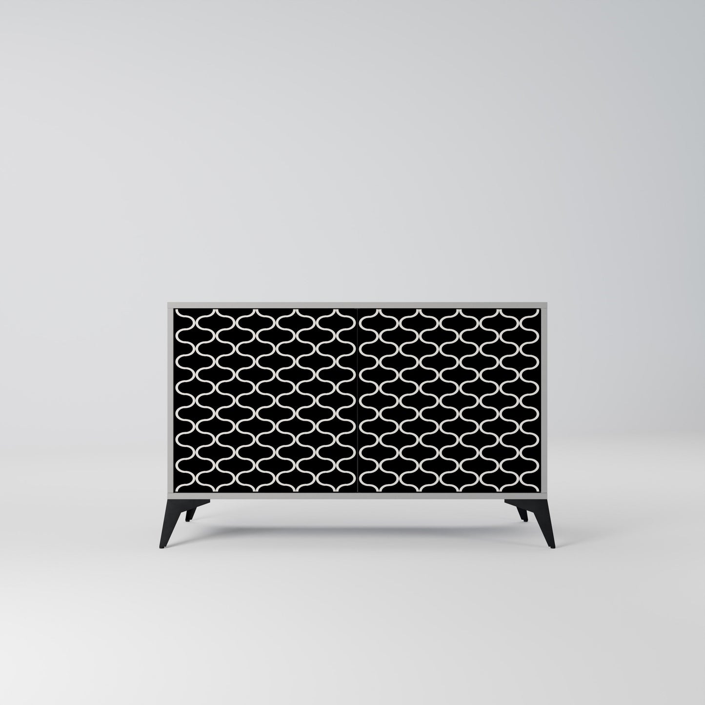 TESSELATED BLACKNESS 2-Door Sideboard in Grey Finish
