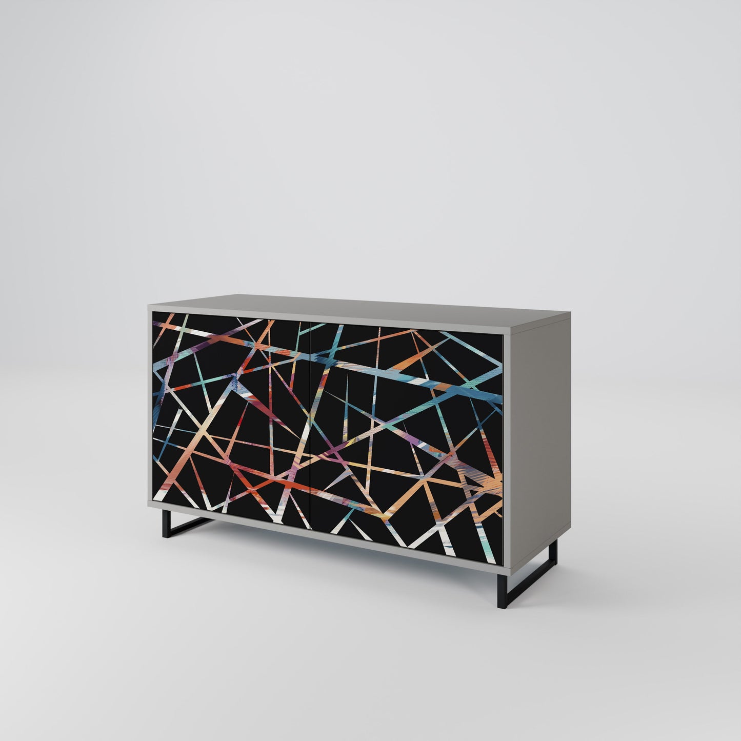 POLYGON VERVE 2-Door Sideboard in Grey Finish