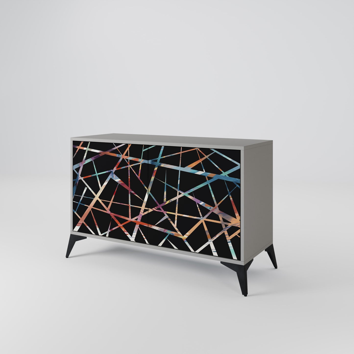 POLYGON VERVE 2-Door Sideboard in Grey Finish