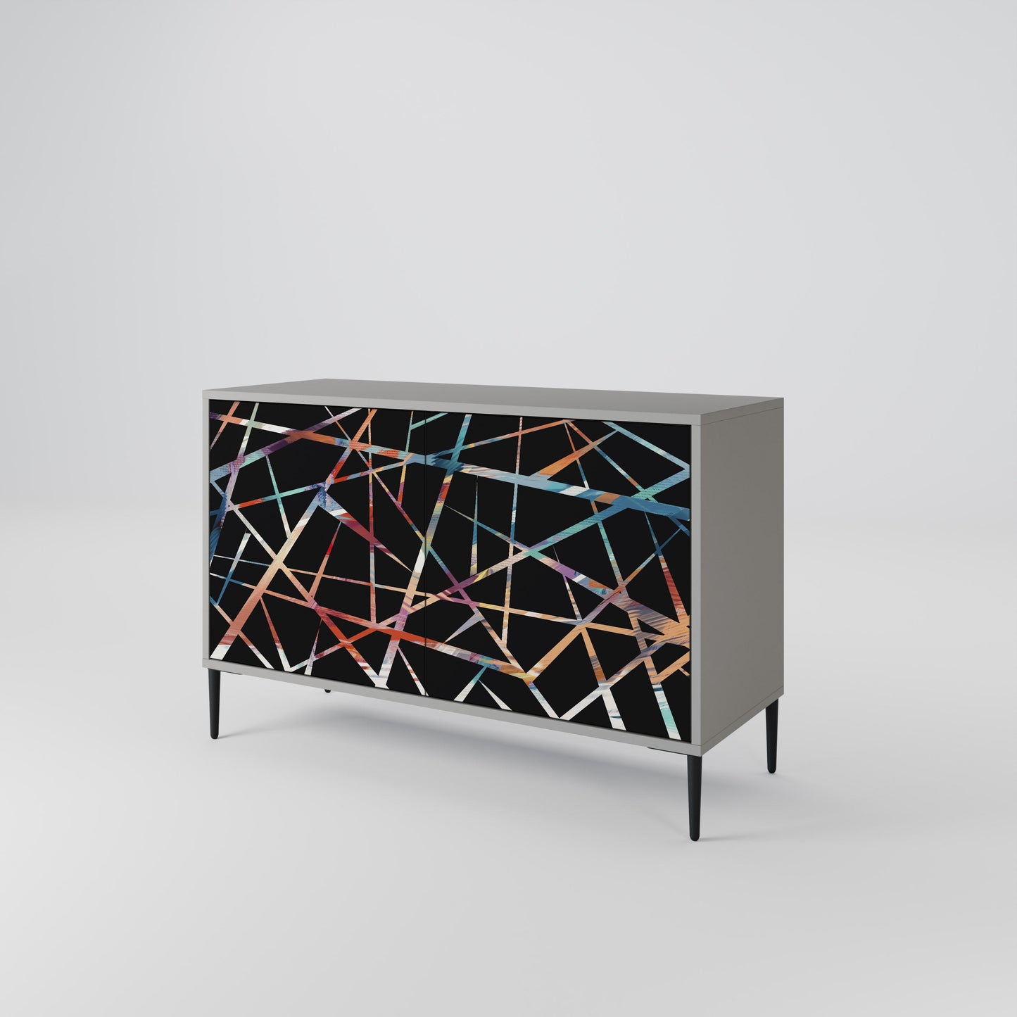 POLYGON VERVE 2-Door Sideboard in Grey Finish