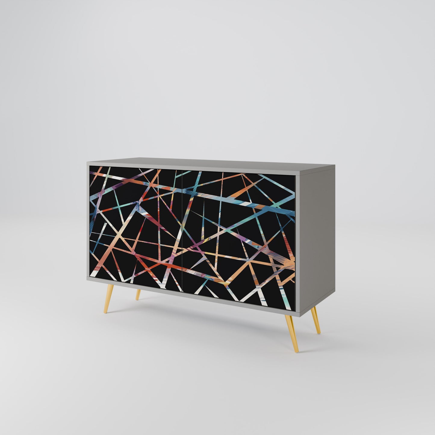 POLYGON VERVE 2-Door Sideboard in Grey Finish
