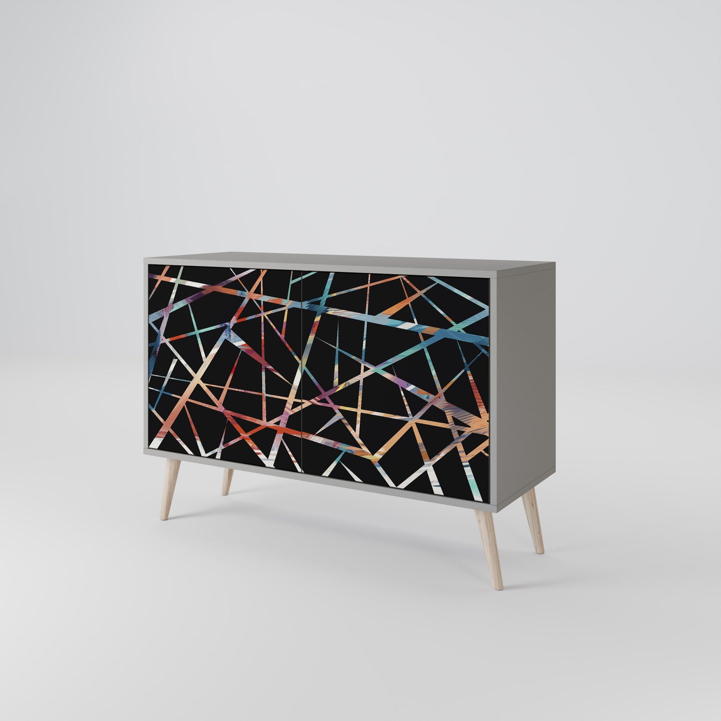 POLYGON VERVE 2-Door Sideboard in Grey Finish