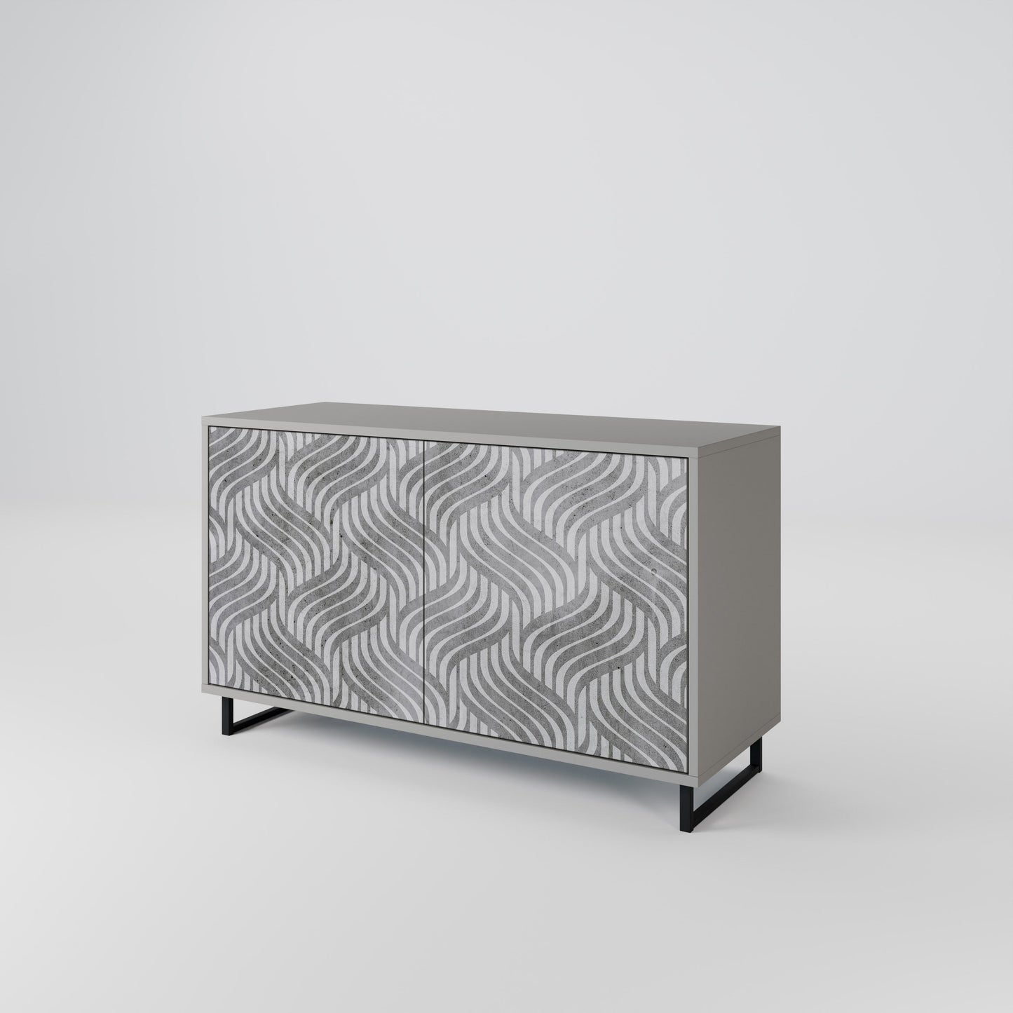 CONCRETE MOVEMENT 2-Door Sideboard in Grey Finish