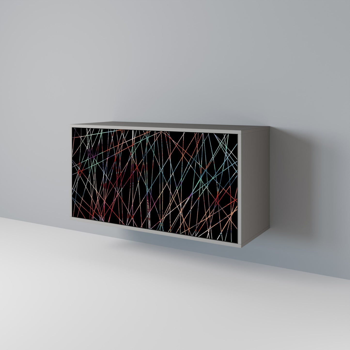 LUMINOUS SNARE 2-Door Sideboard in Grey Finish