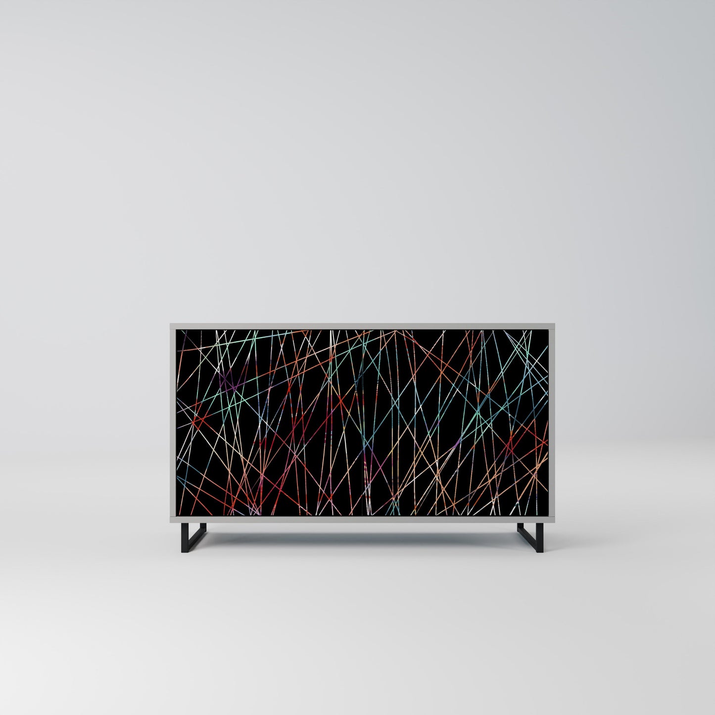 LUMINOUS SNARE 2-Door Sideboard in Grey Finish