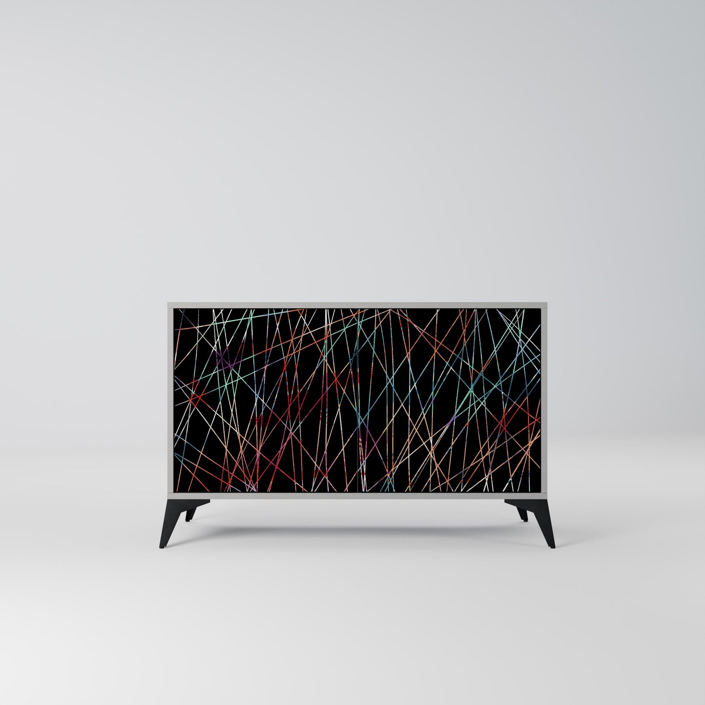 LUMINOUS SNARE 2-Door Sideboard in Grey Finish