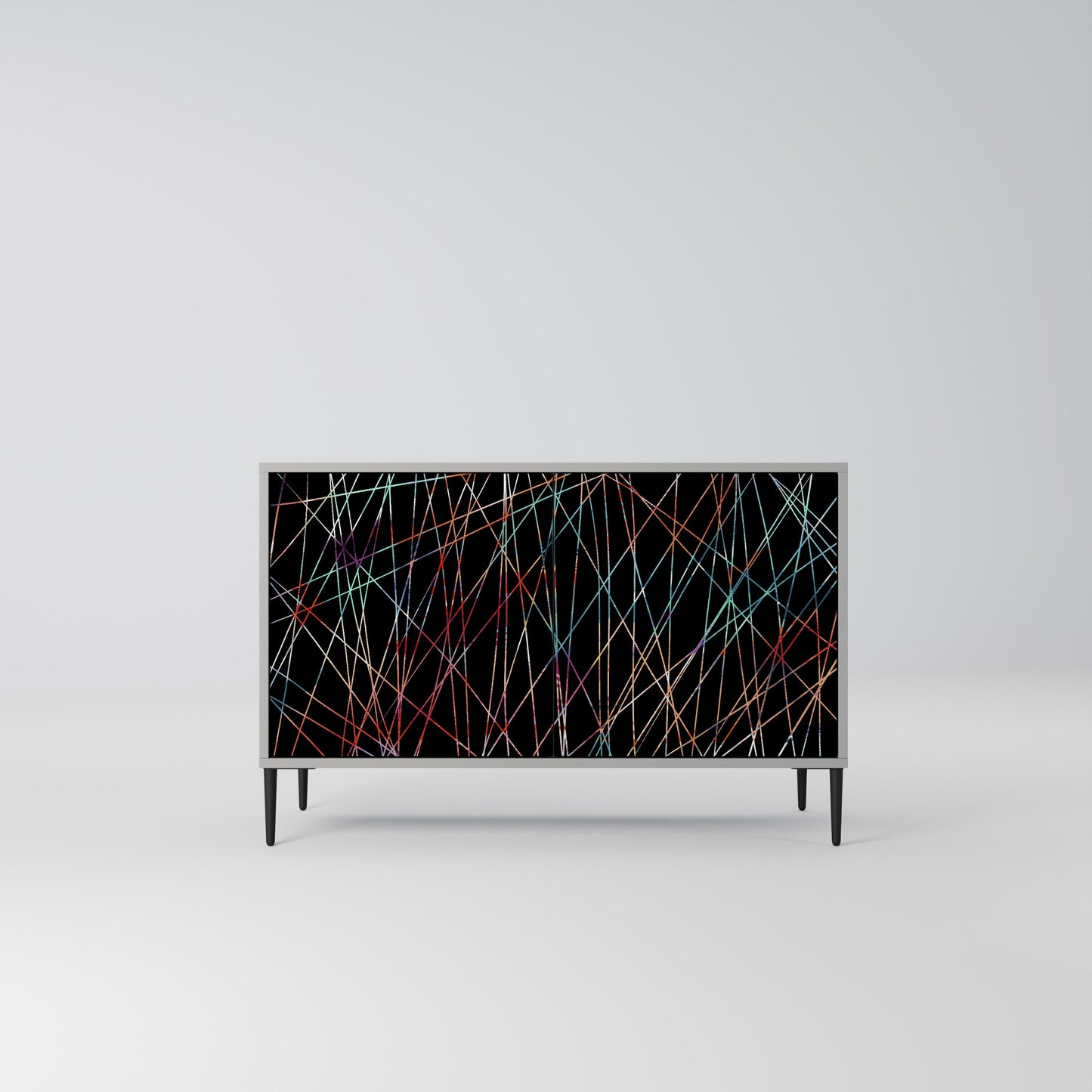 LUMINOUS SNARE 2-Door Sideboard in Grey Finish