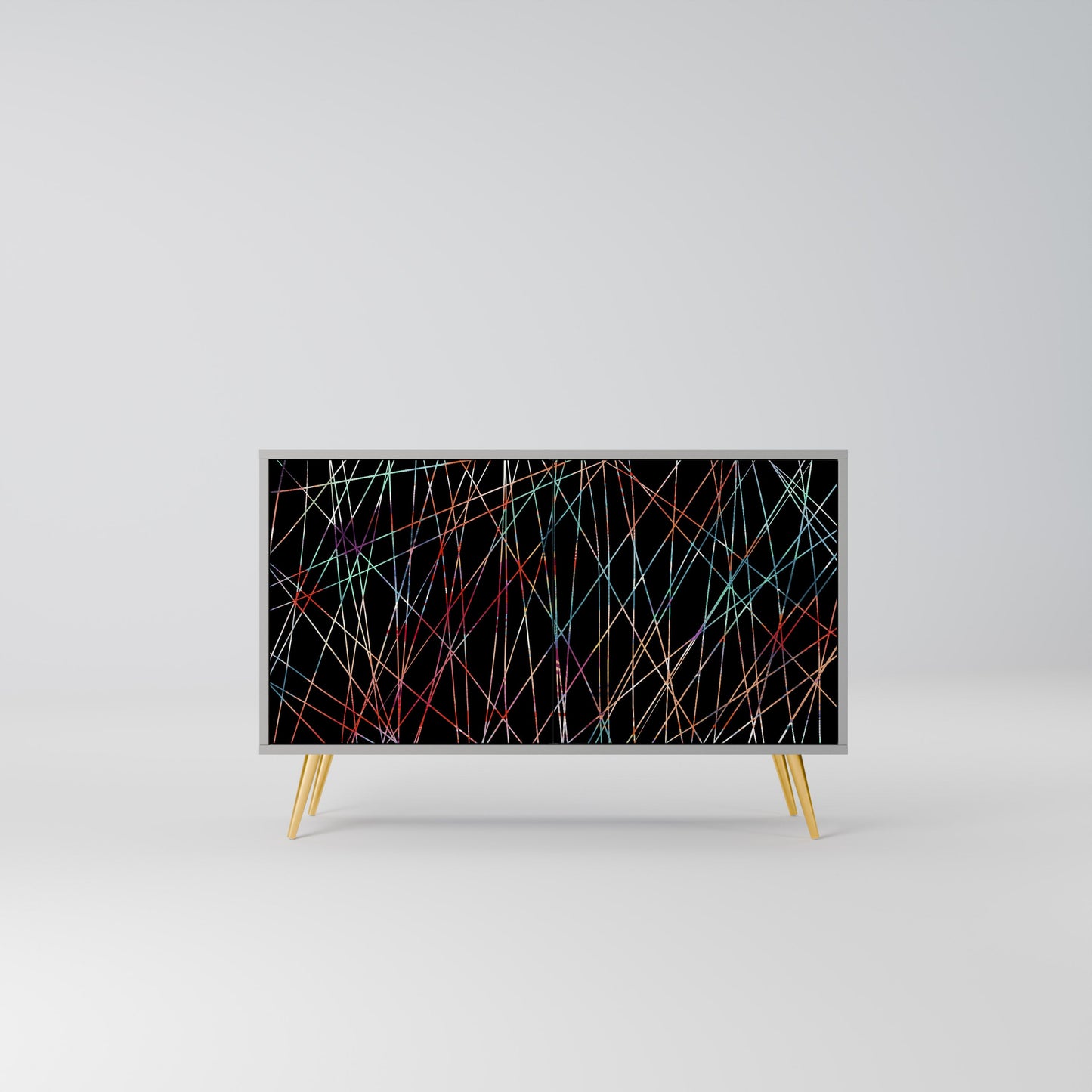 LUMINOUS SNARE 2-Door Sideboard in Grey Finish