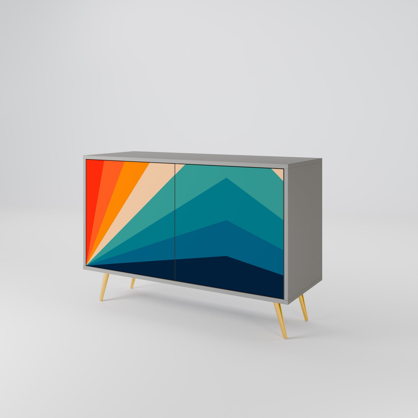 PRISM CONCUSSION 2-Door Sideboard in Grey Finish