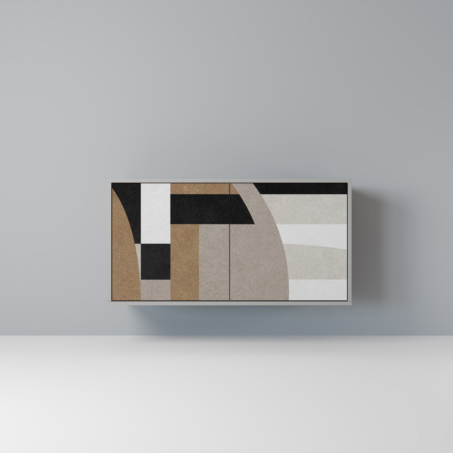 DELICATE MEMENTO 2-Door Sideboard in Grey Finish