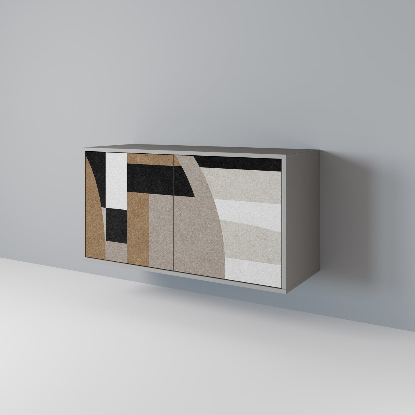 DELICATE MEMENTO 2-Door Sideboard in Grey Finish