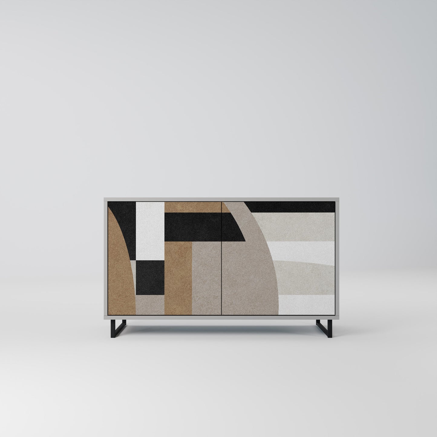 DELICATE MEMENTO 2-Door Sideboard in Grey Finish
