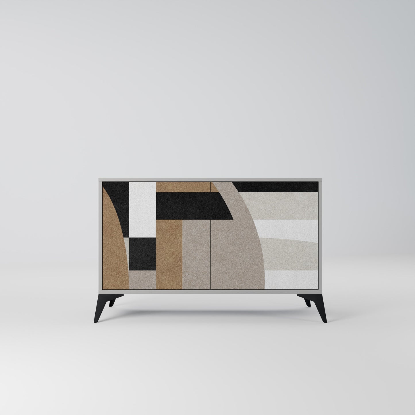 DELICATE MEMENTO 2-Door Sideboard in Grey Finish