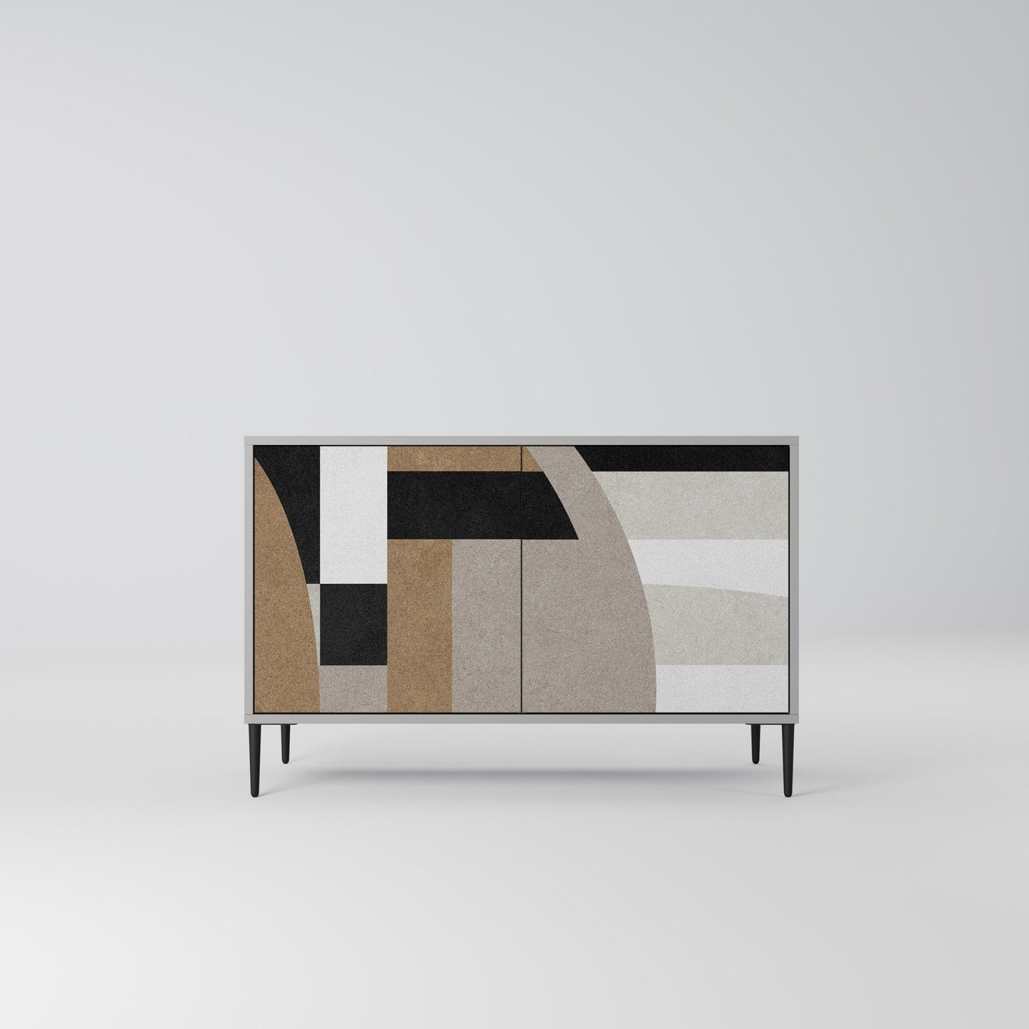 DELICATE MEMENTO 2-Door Sideboard in Grey Finish