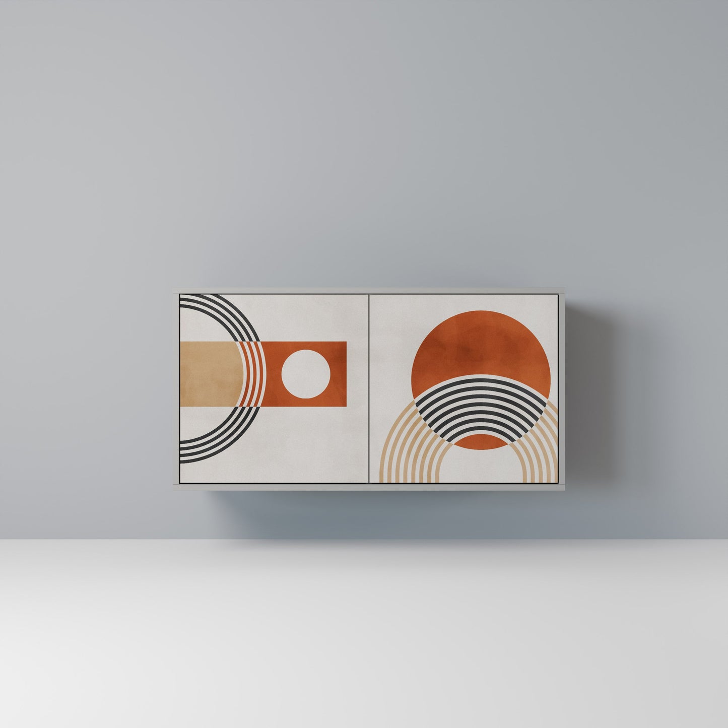 SPACE AROUND 2-Door Sideboard in Grey Finish