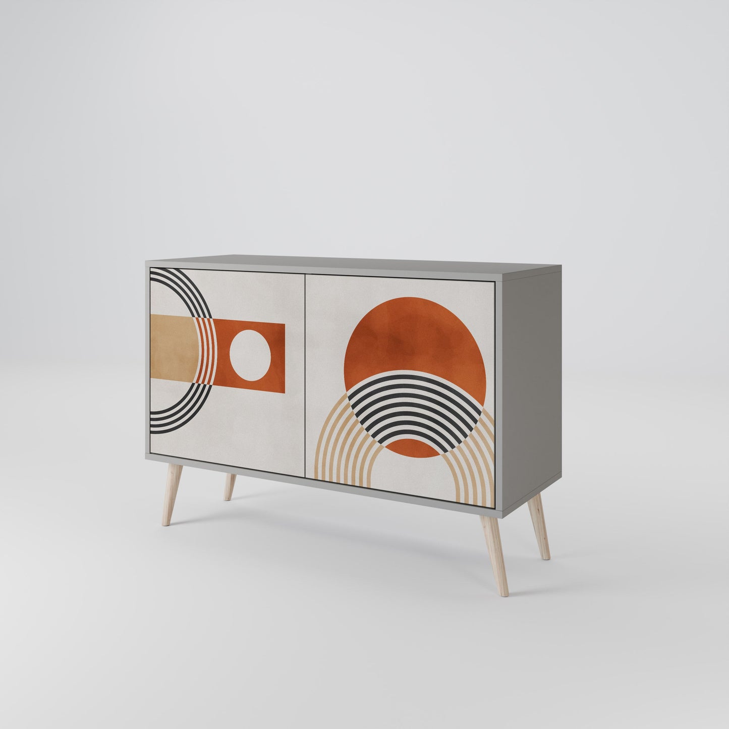 SPACE AROUND 2-Door Sideboard in Grey Finish