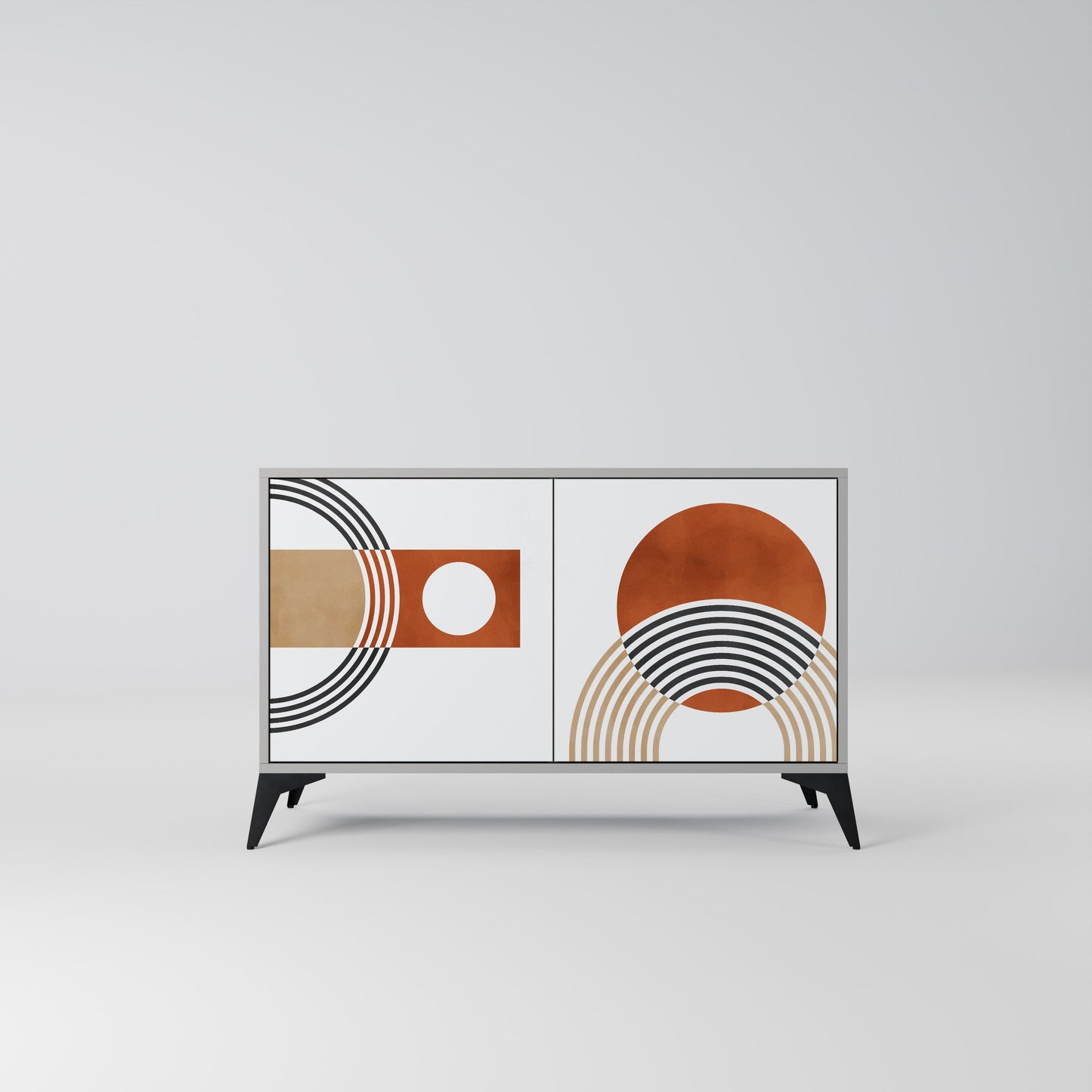 CIRCLE RHYTM 2-Door Sideboard in Grey Finish