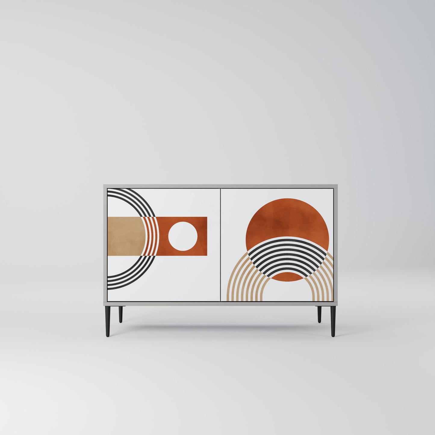 CIRCLE RHYTM 2-Door Sideboard in Grey Finish