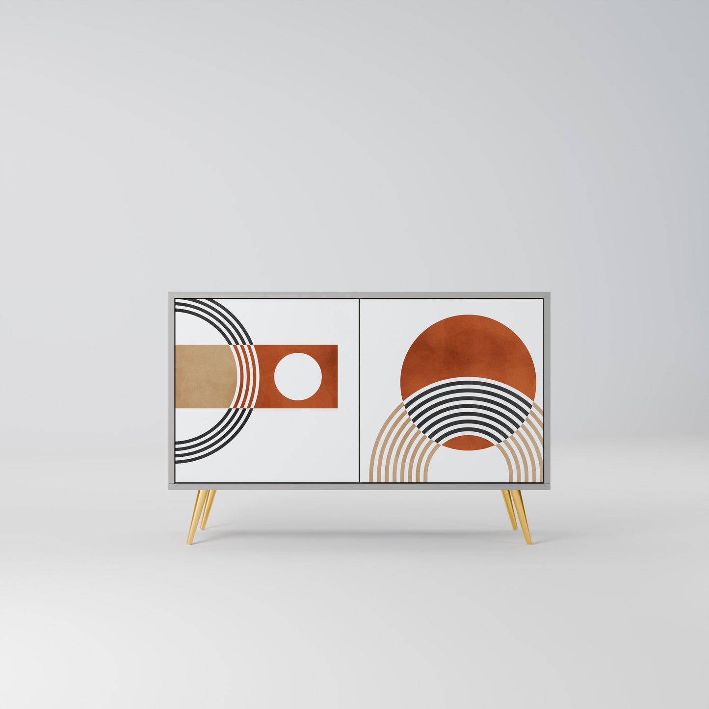 CIRCLE RHYTM 2-Door Sideboard in Grey Finish