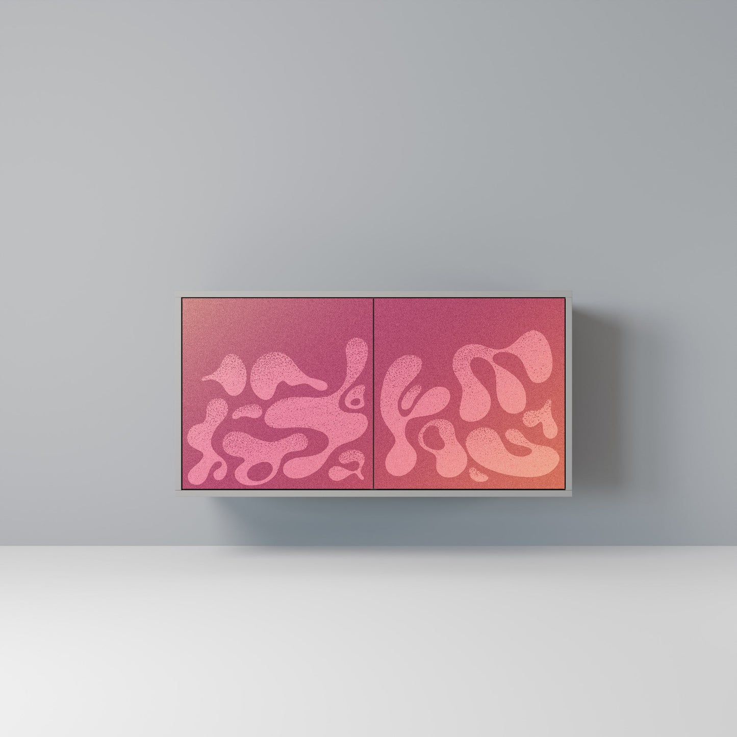 IRREGULAR PINK 2-Door Sideboard in Grey Finish