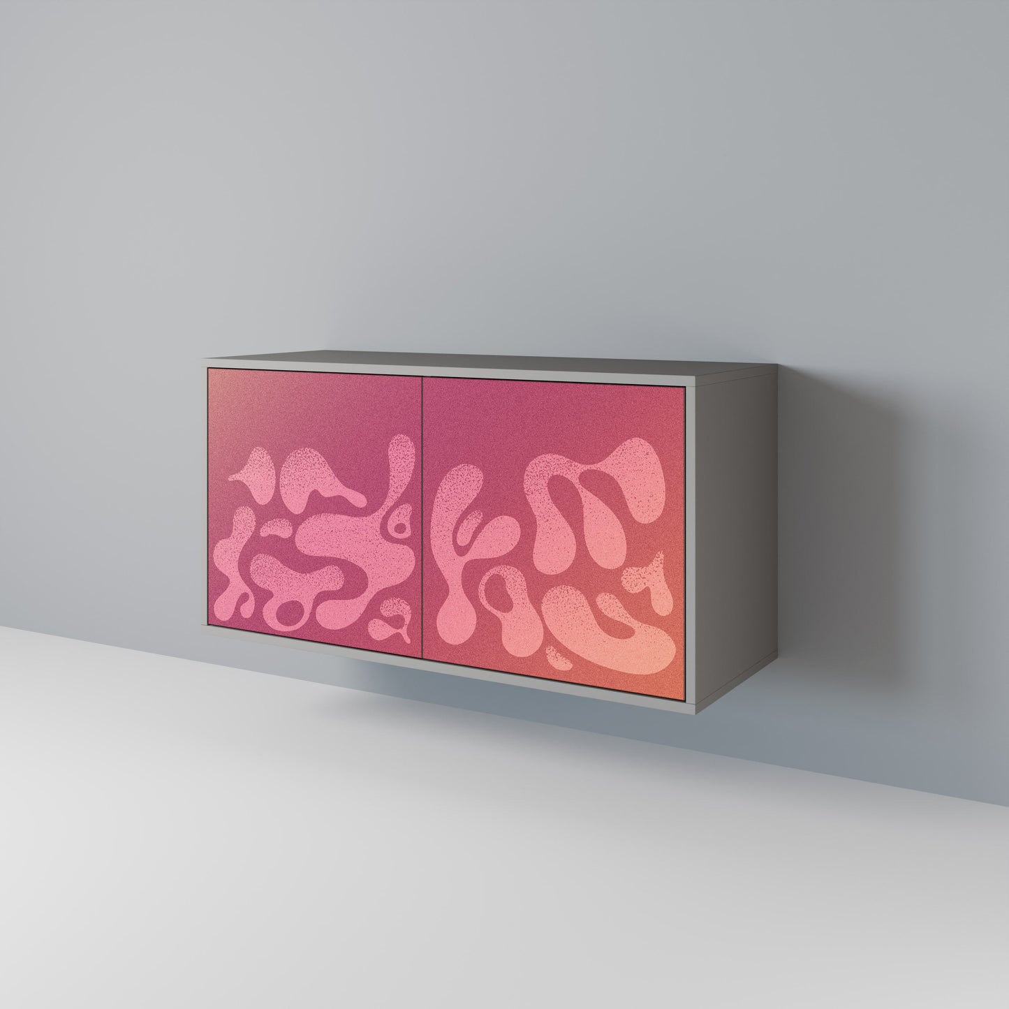 IRREGULAR PINK 2-Door Sideboard in Grey Finish