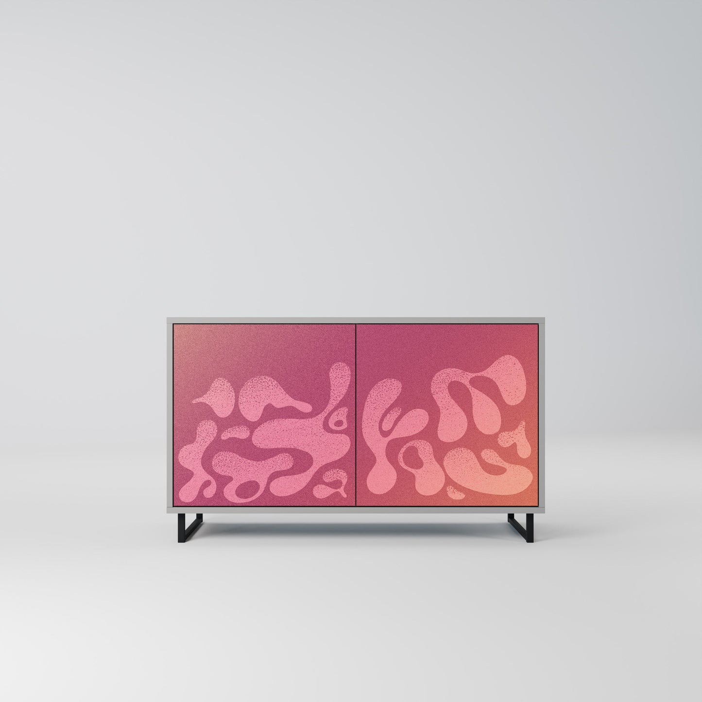 IRREGULAR PINK 2-Door Sideboard in Grey Finish