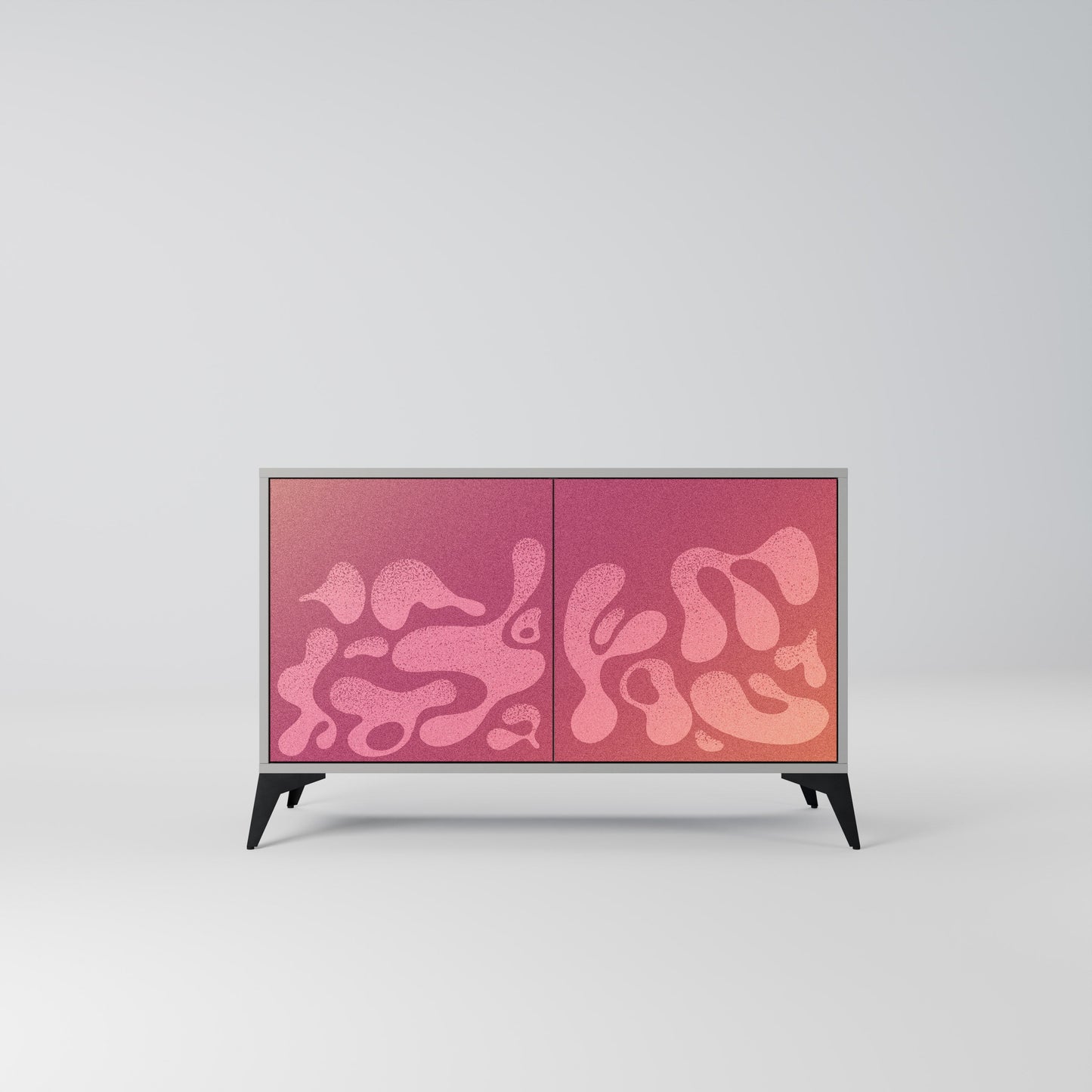 IRREGULAR PINK 2-Door Sideboard in Grey Finish