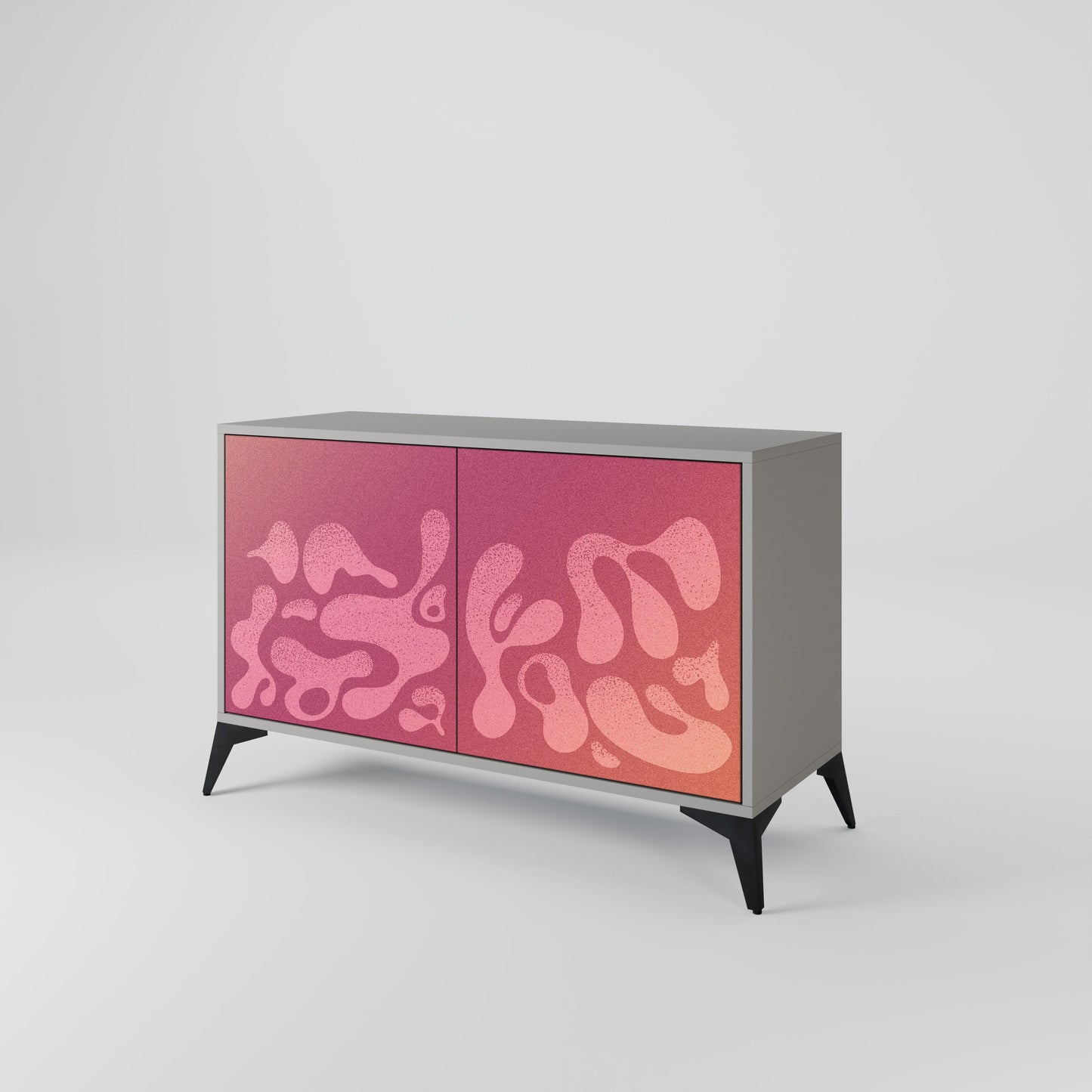 IRREGULAR PINK 2-Door Sideboard in Grey Finish