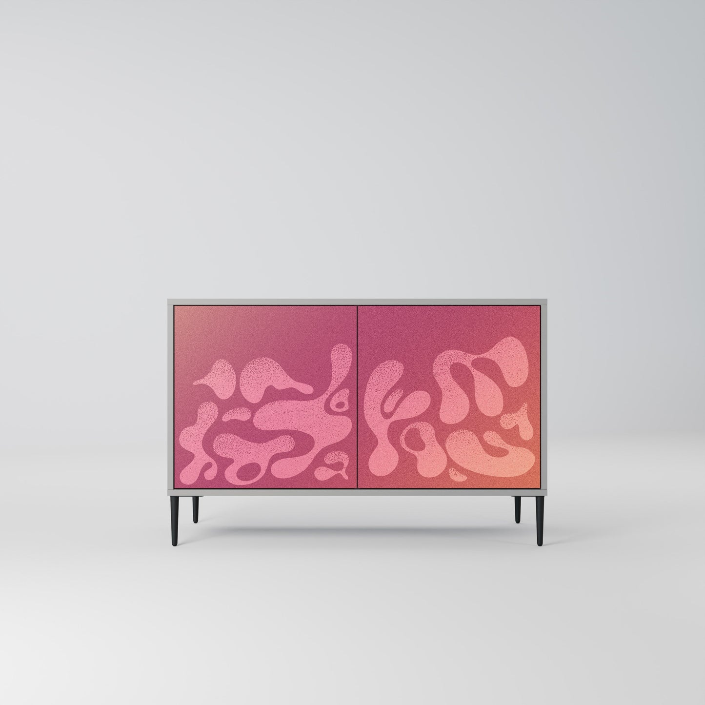 IRREGULAR PINK 2-Door Sideboard in Grey Finish