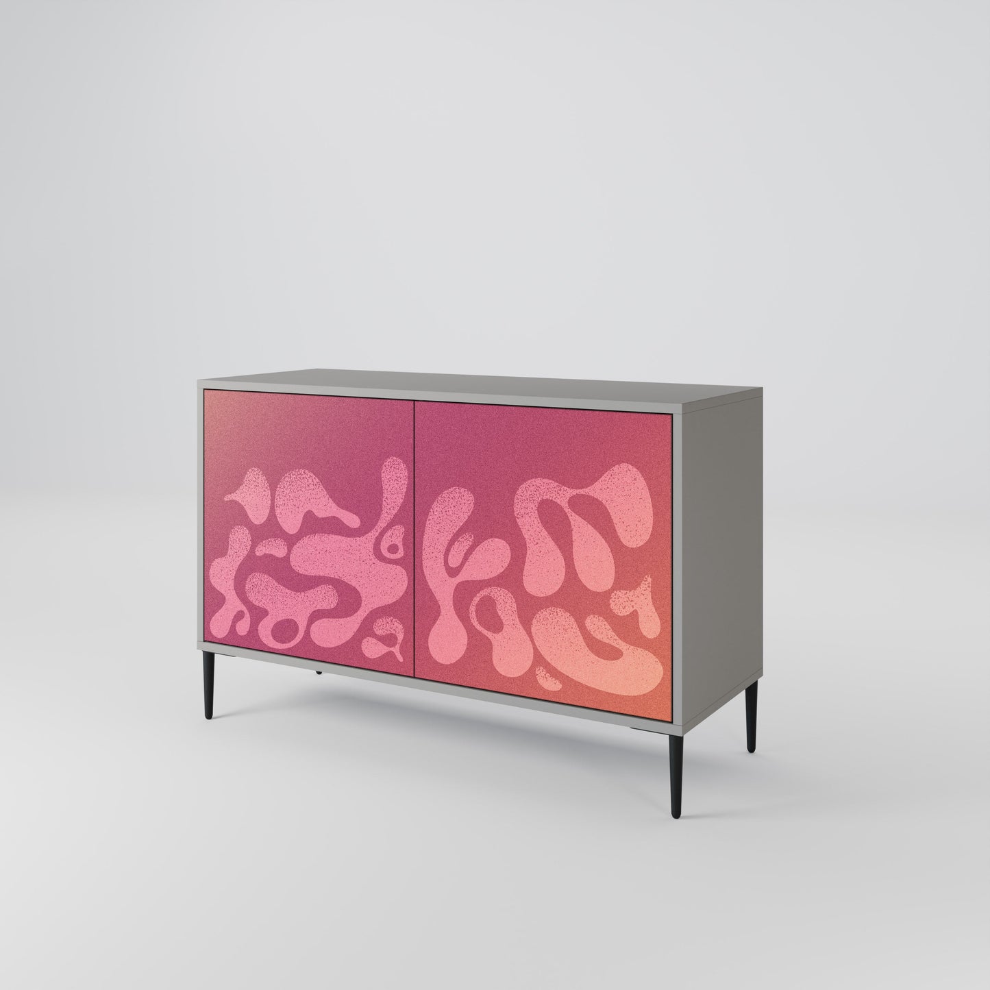 IRREGULAR PINK 2-Door Sideboard in Grey Finish