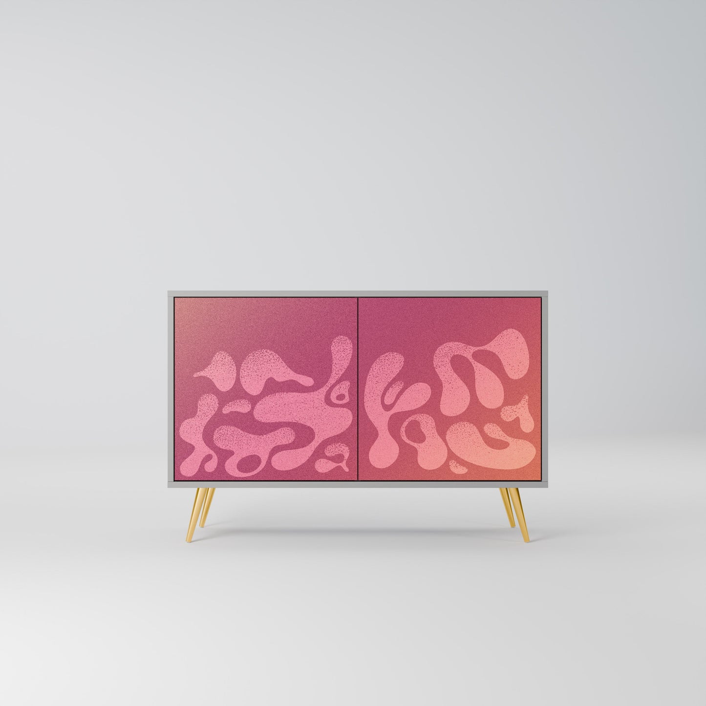 IRREGULAR PINK 2-Door Sideboard in Grey Finish