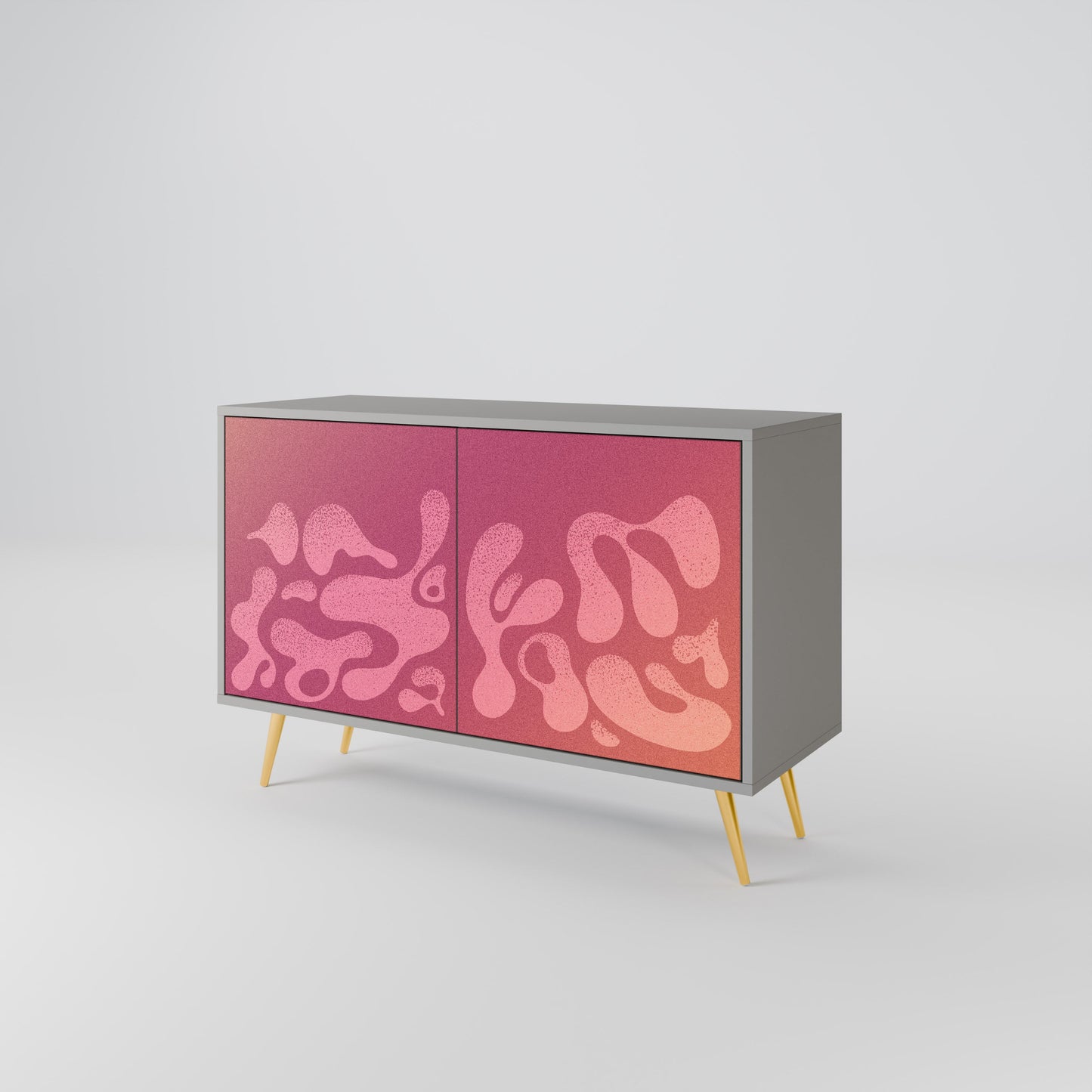 IRREGULAR PINK 2-Door Sideboard in Grey Finish