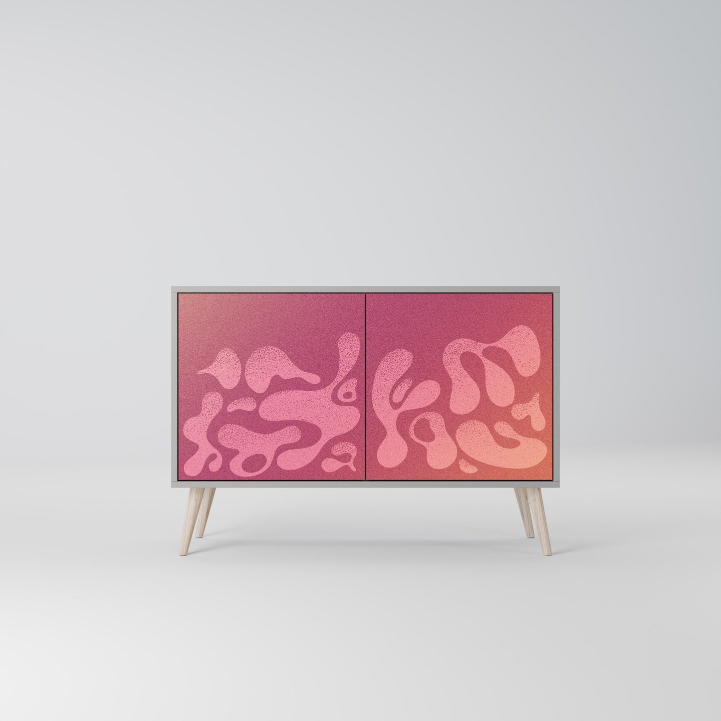 IRREGULAR PINK 2-Door Sideboard in Grey Finish