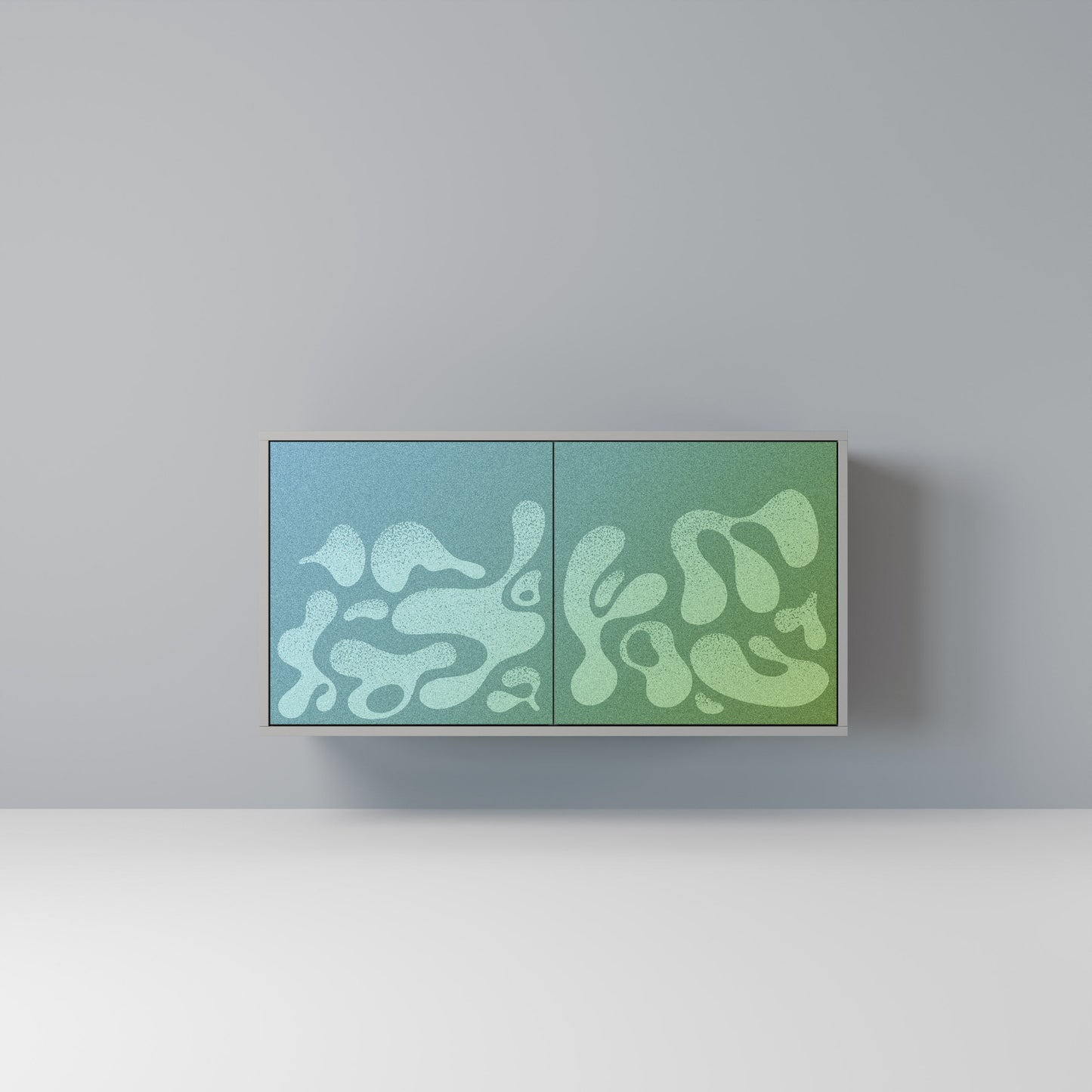 IRREGULAR BLUE 2-Door Sideboard in Grey Finish