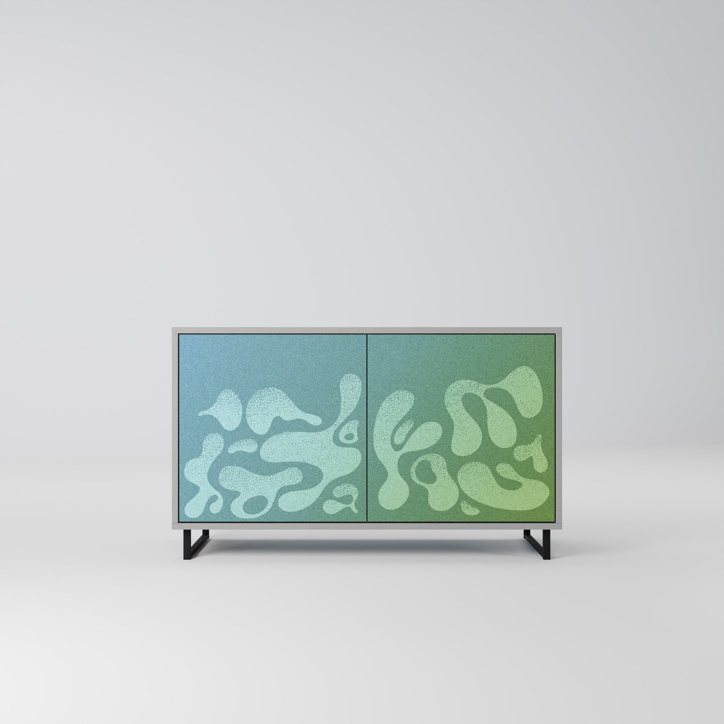 IRREGULAR BLUE 2-Door Sideboard in Grey Finish