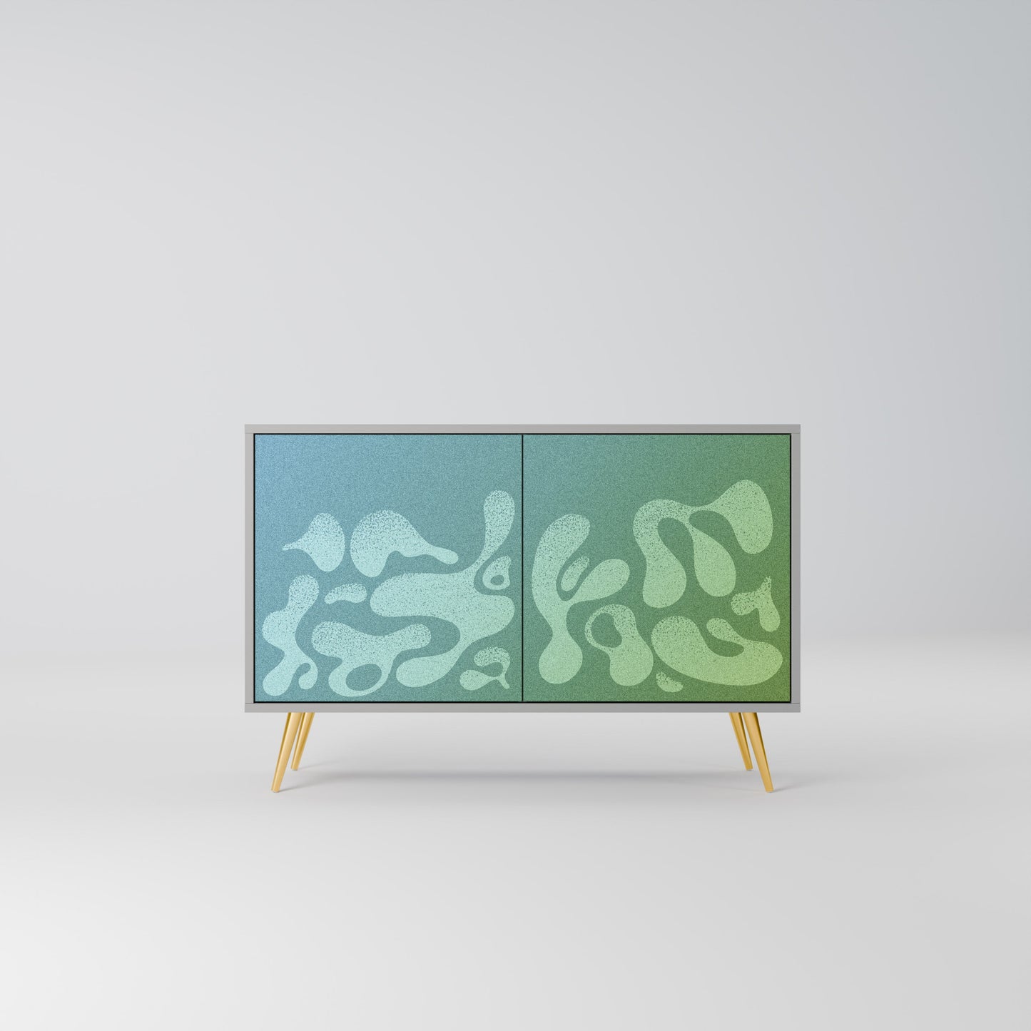 IRREGULAR BLUE 2-Door Sideboard in Grey Finish