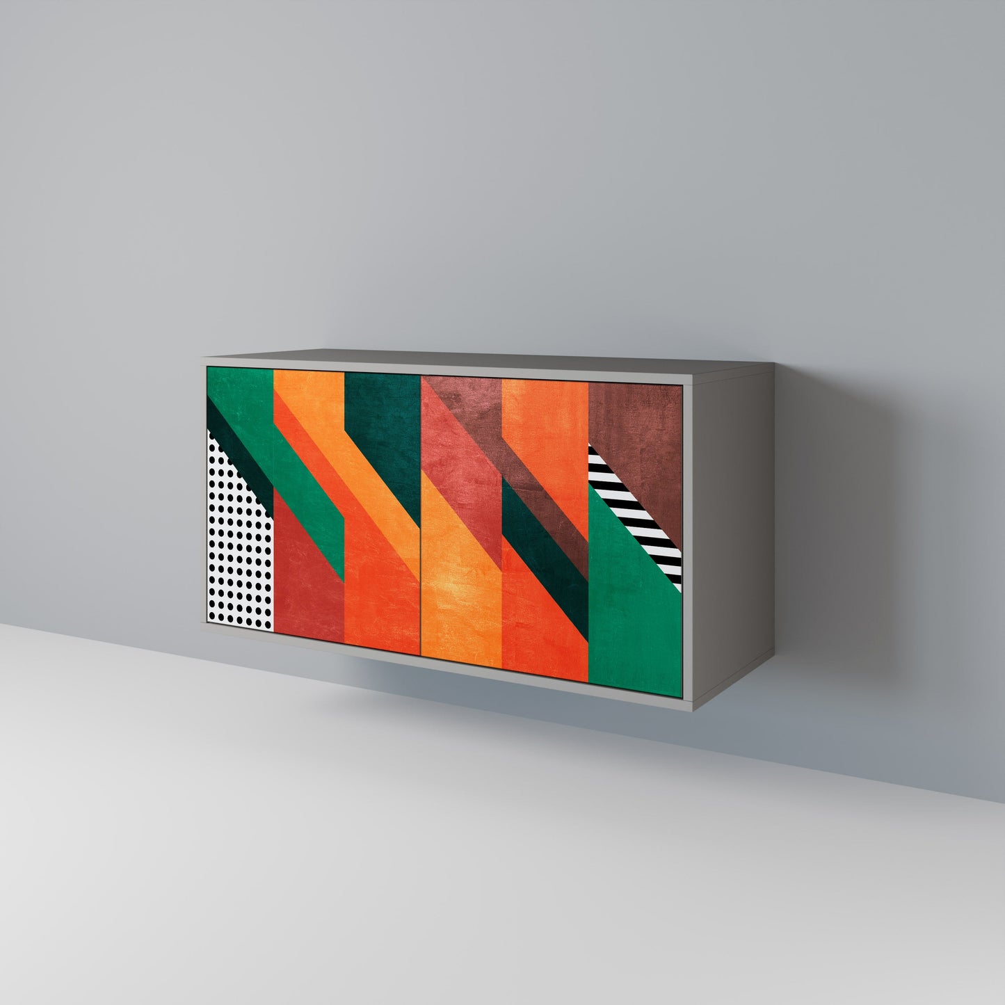 MAKESHIFT ARTISTRY 2-Door Sideboard in Grey Finish