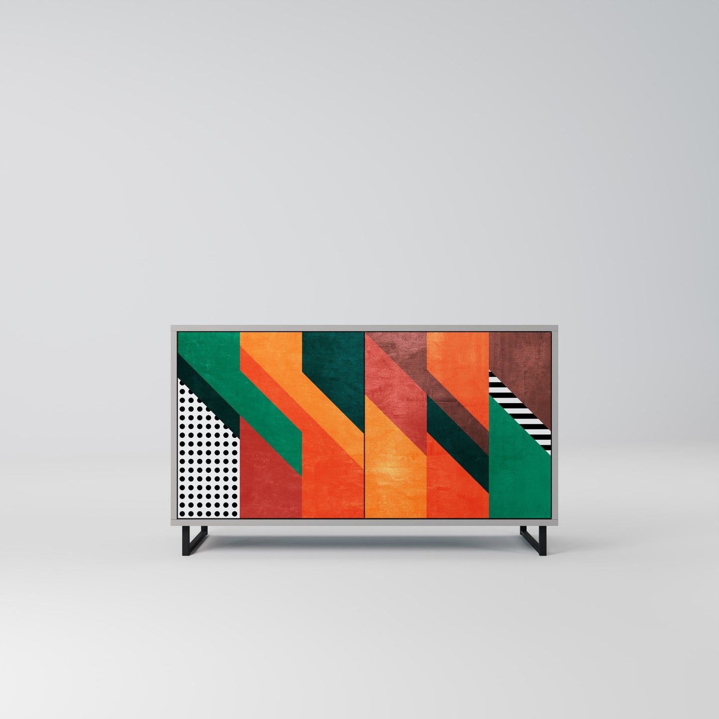 MAKESHIFT ARTISTRY 2-Door Sideboard in Grey Finish