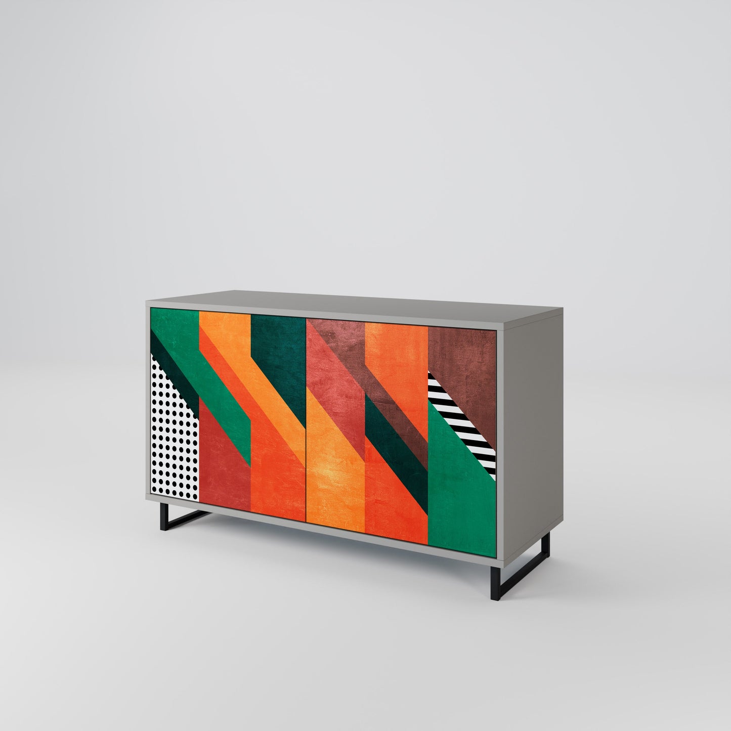 MAKESHIFT ARTISTRY 2-Door Sideboard in Grey Finish