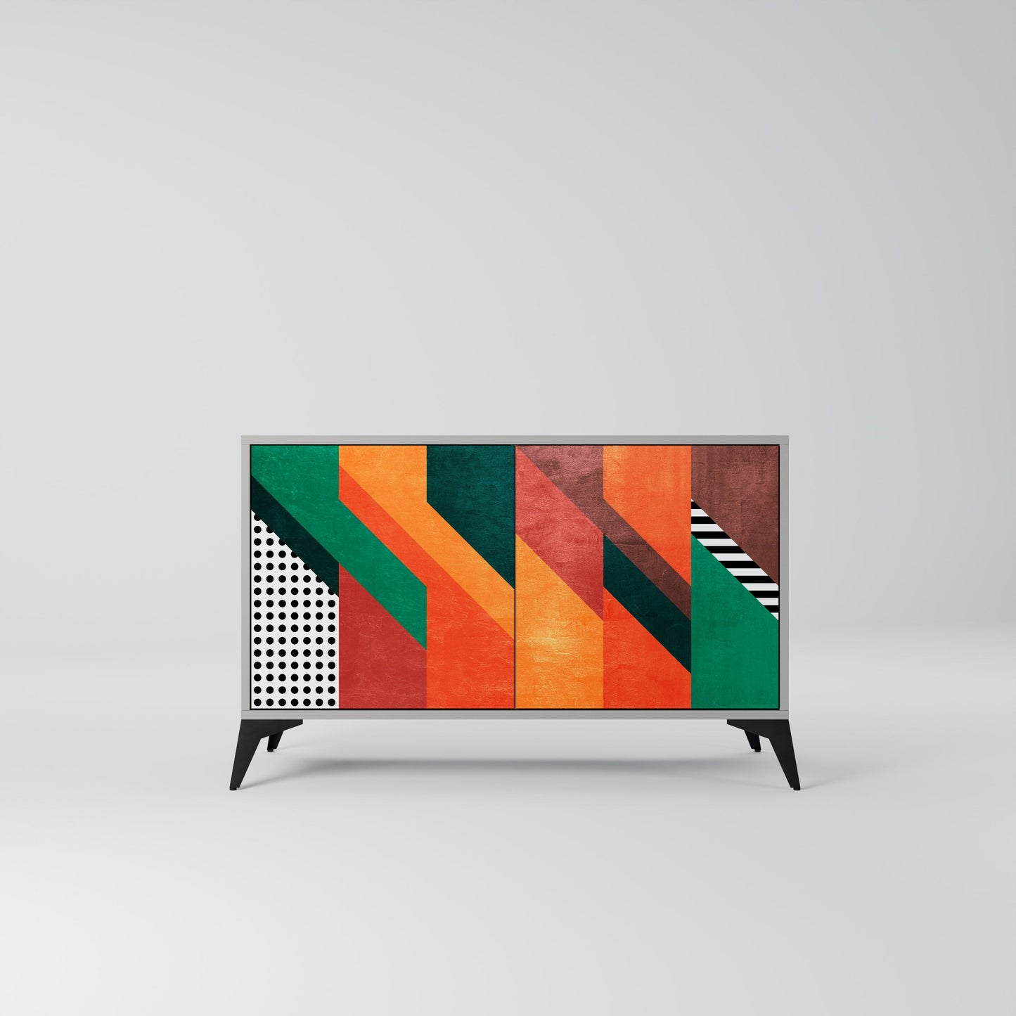 MAKESHIFT ARTISTRY 2-Door Sideboard in Grey Finish