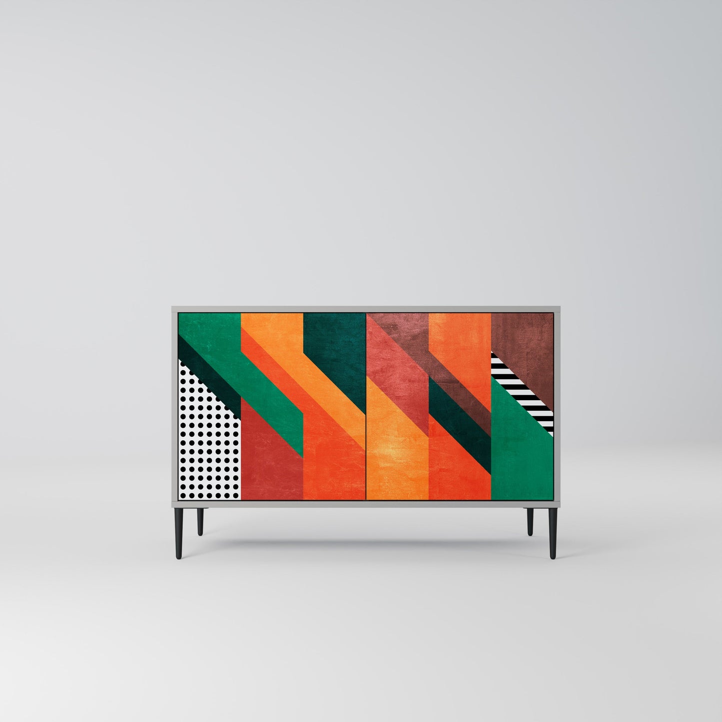 MAKESHIFT ARTISTRY 2-Door Sideboard in Grey Finish