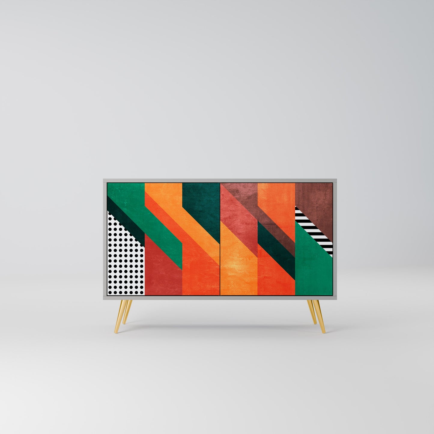 MAKESHIFT ARTISTRY 2-Door Sideboard in Grey Finish