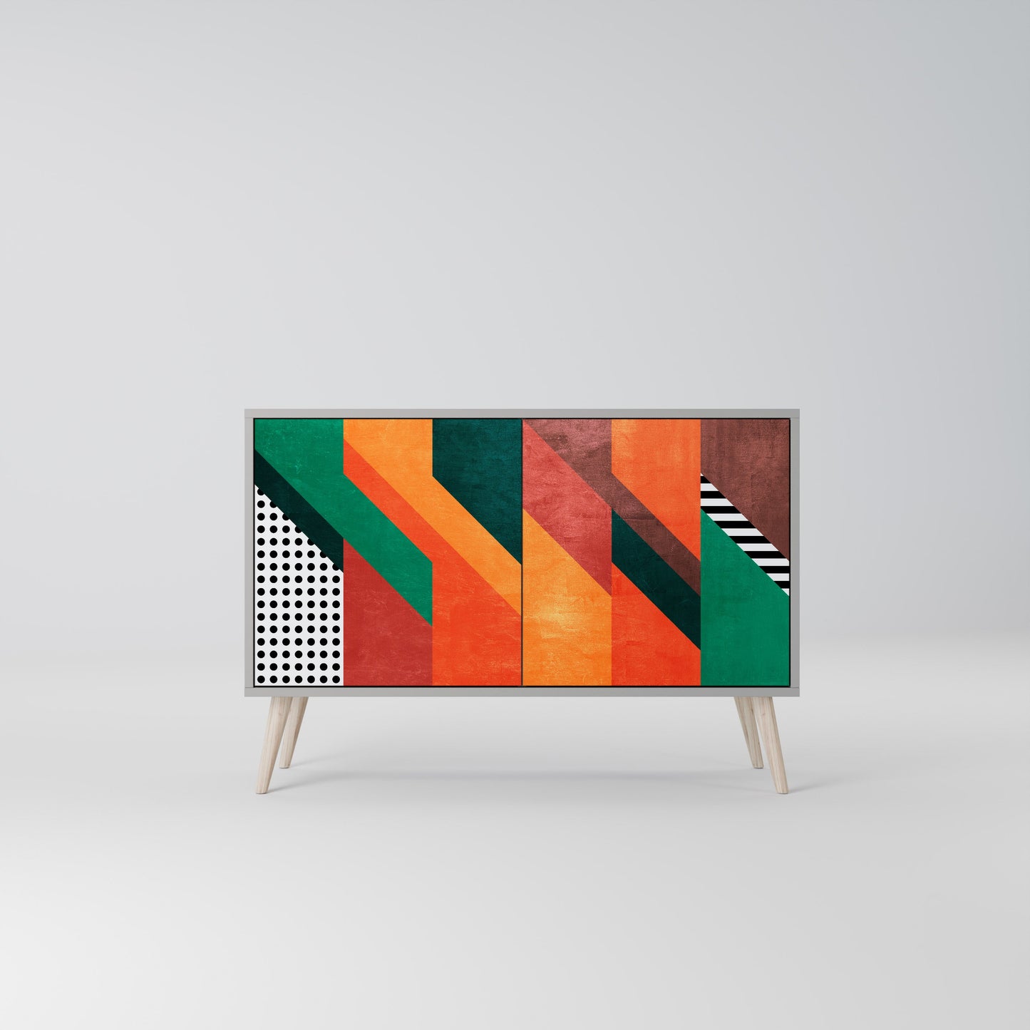 MAKESHIFT ARTISTRY 2-Door Sideboard in Grey Finish