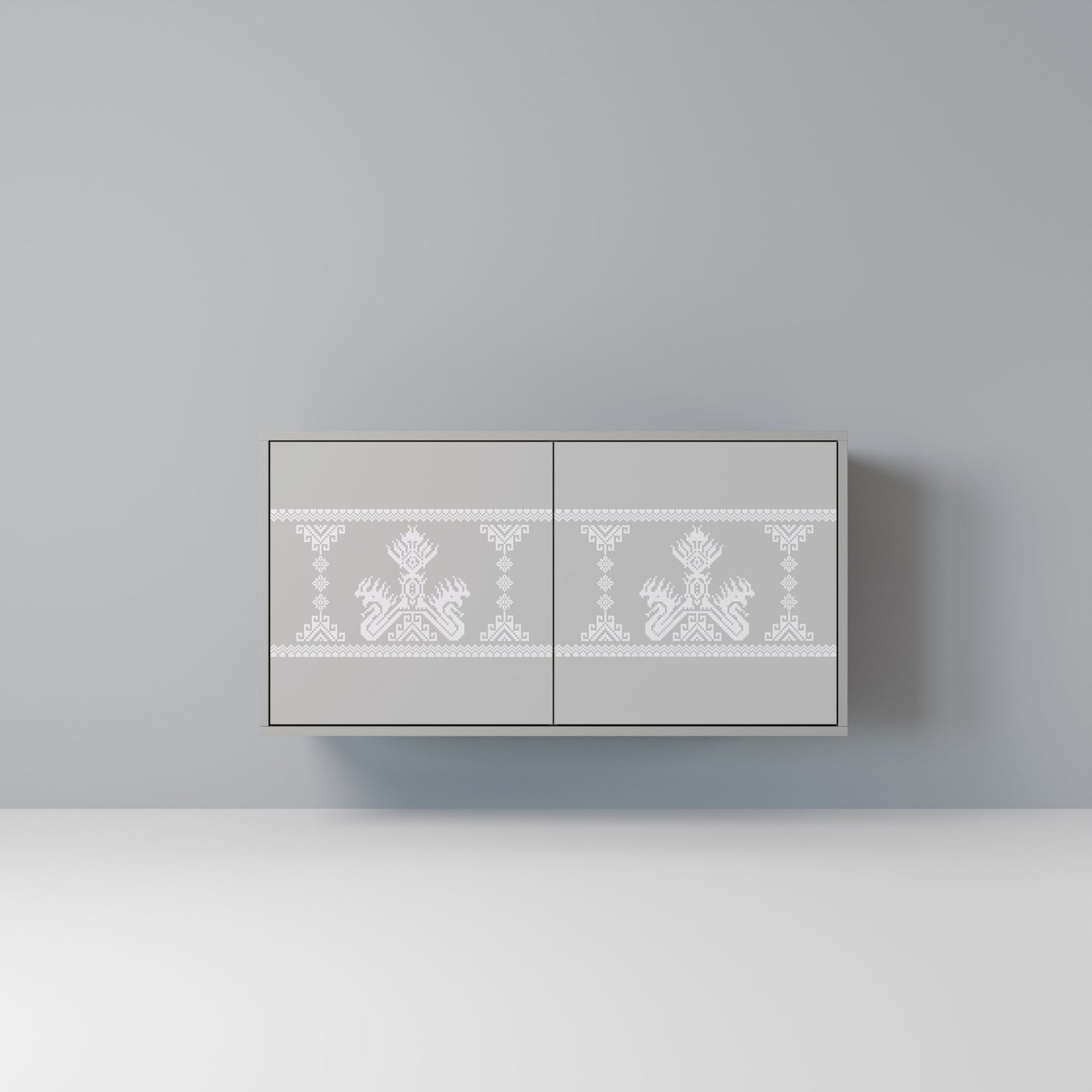 THAI GRAY 2-Door Sideboard in Grey Finish