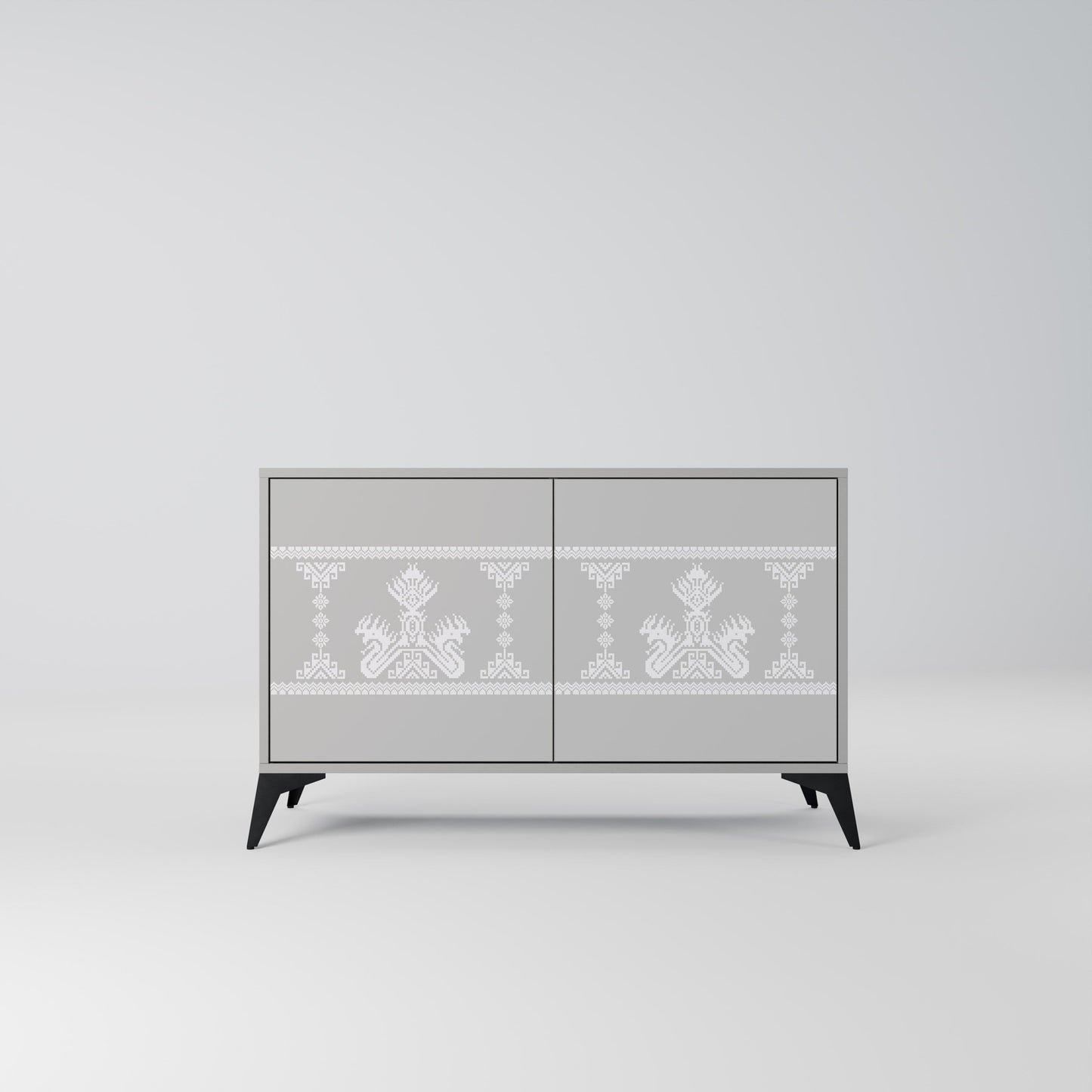 THAI GRAY 2-Door Sideboard in Grey Finish