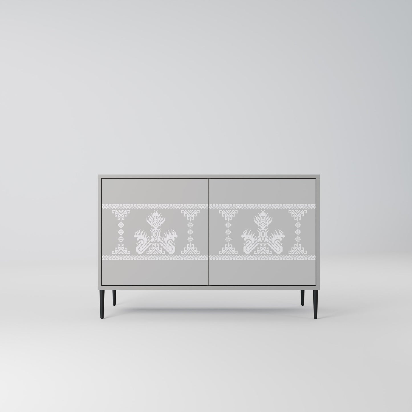 THAI GRAY 2-Door Sideboard in Grey Finish