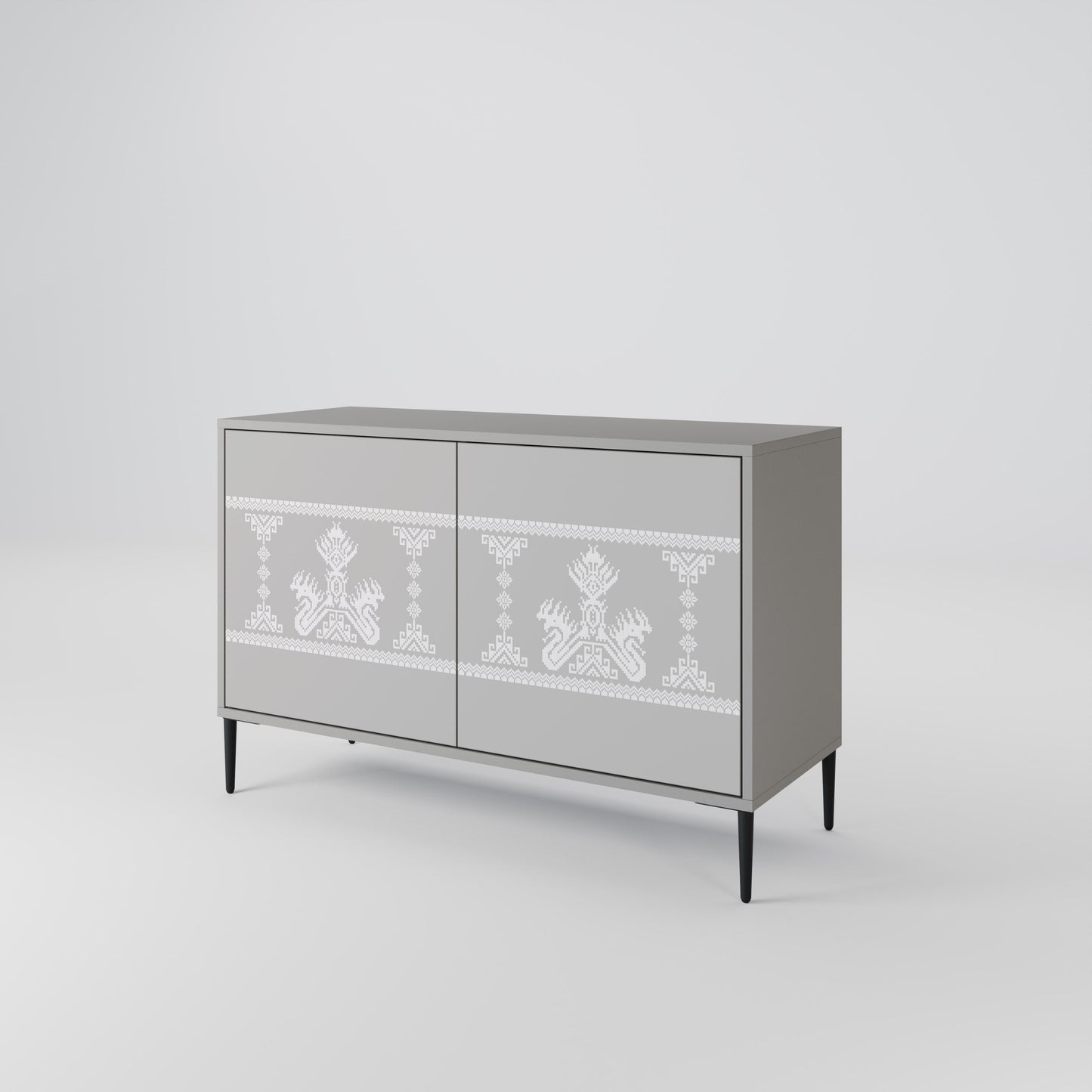 THAI GRAY 2-Door Sideboard in Grey Finish
