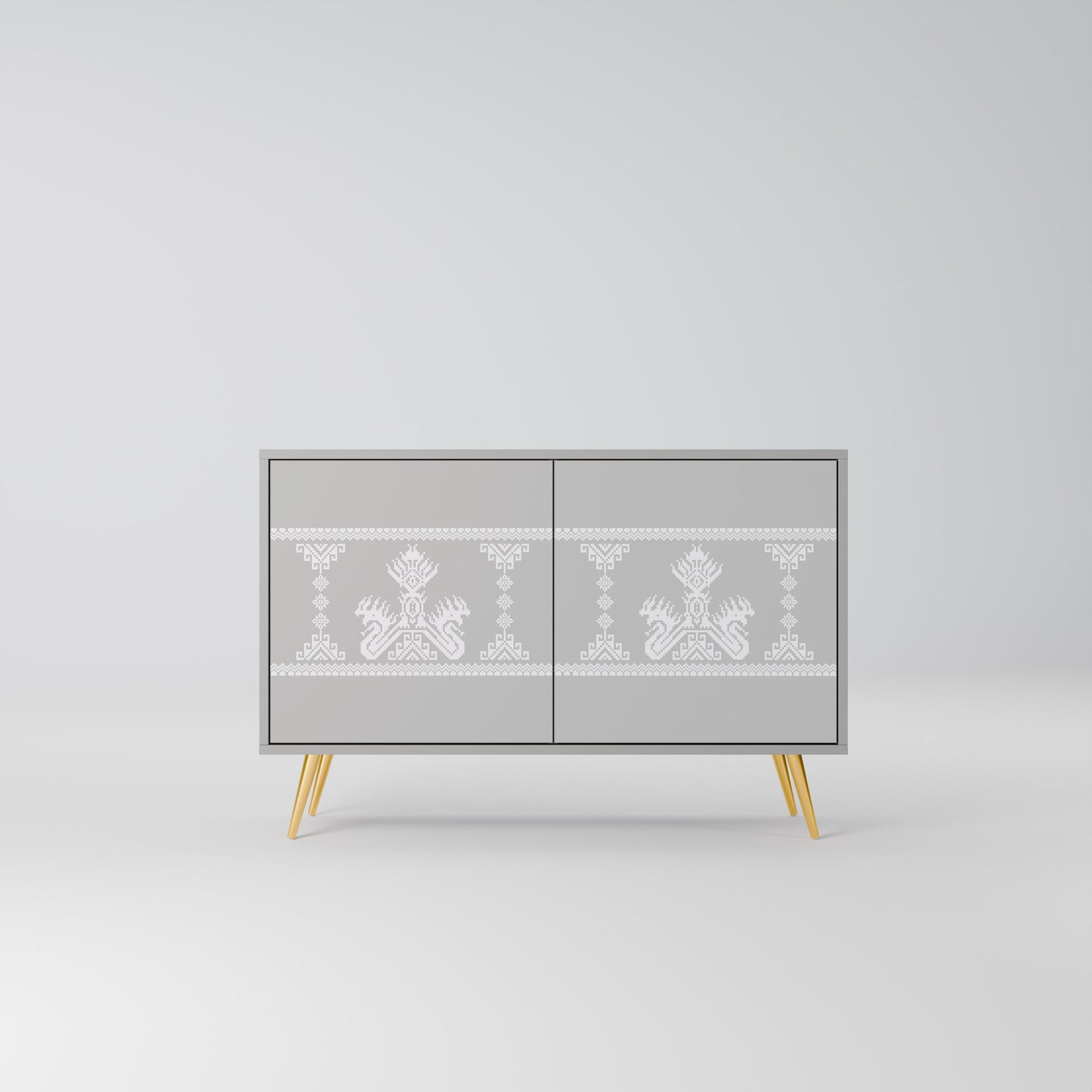 THAI GRAY 2-Door Sideboard in Grey Finish